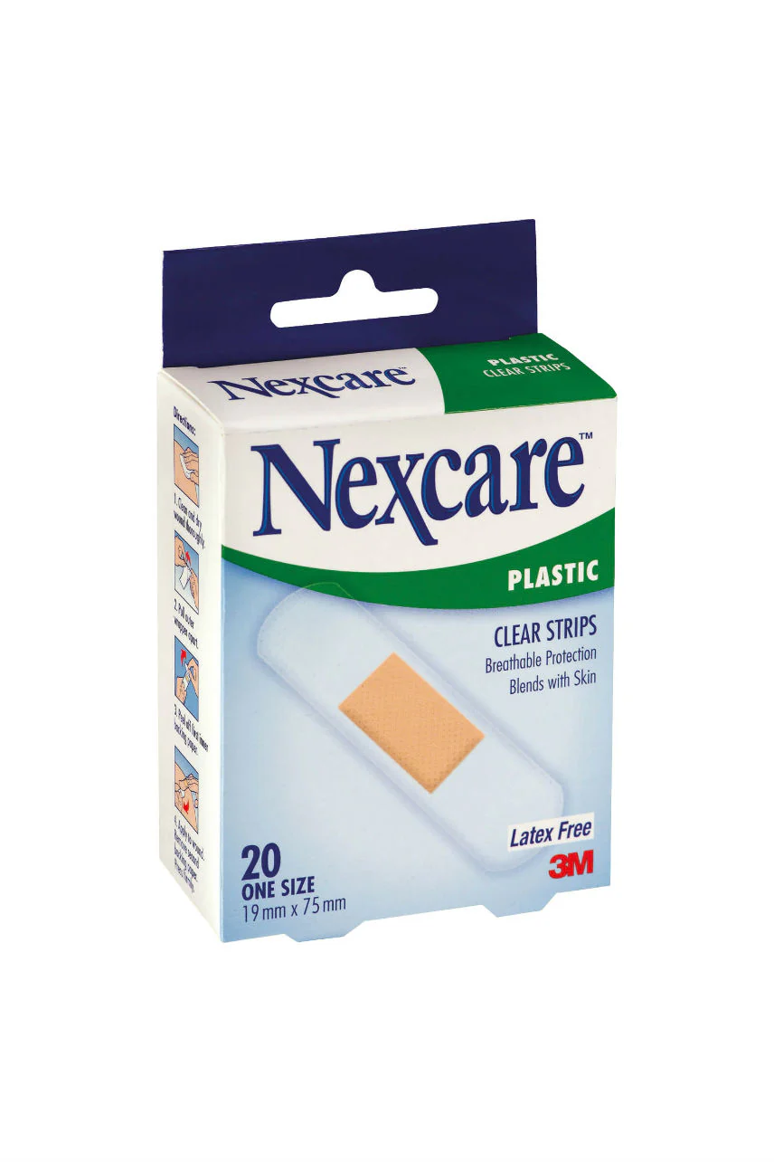 Nexcare Clear Plastic Strips 20pk