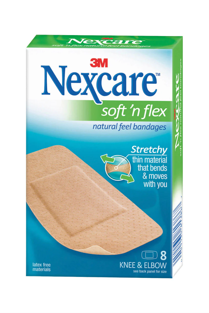 Nexcare Soft N Flex Knee & Elbow 8pk
