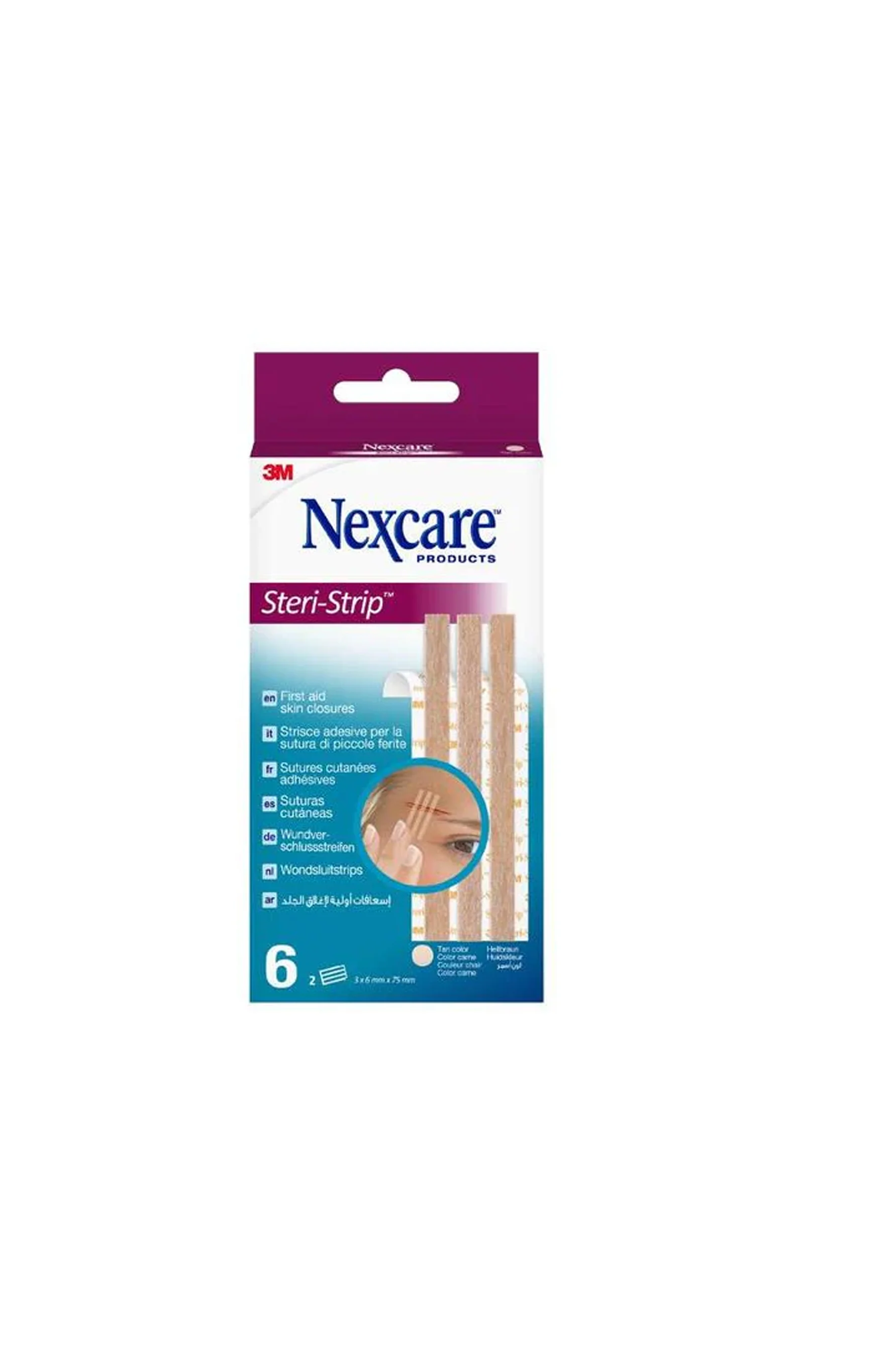 NEXCARE Steri-Strip Tan 6x75mm 6s