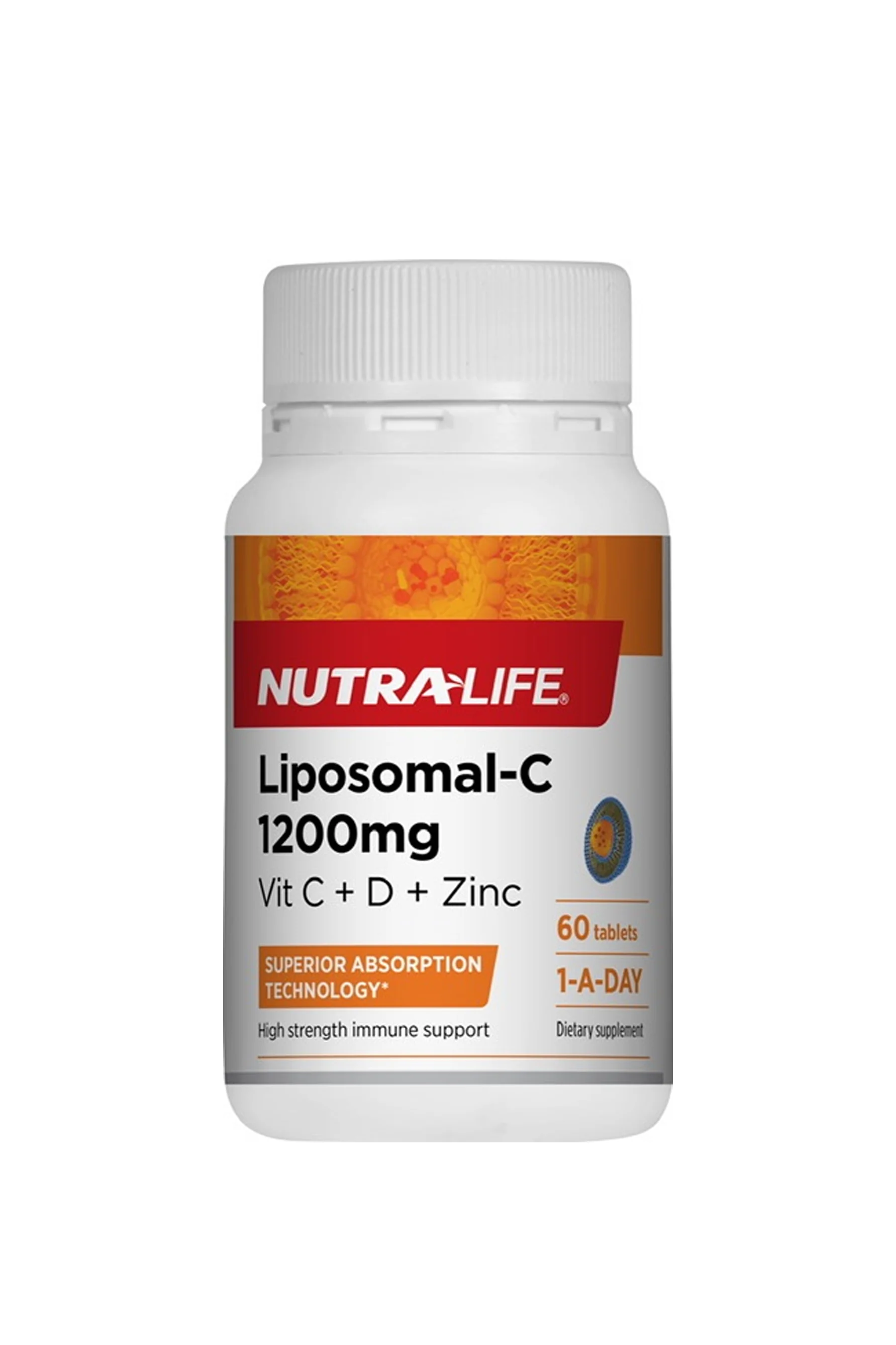 NUTRALIFE Liposomal C 1200mg Vitamin C With Vit D & Zinc 60 Tablets