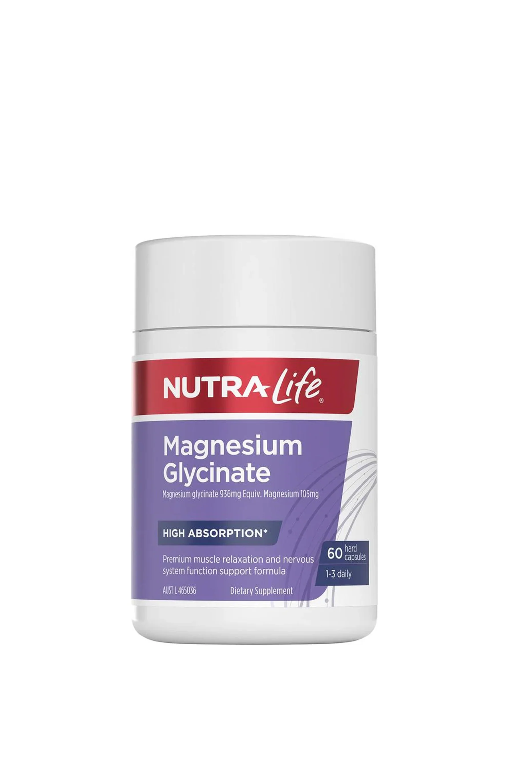 NUTRA LIFE Magnesium Glycinate High Absorption 60s