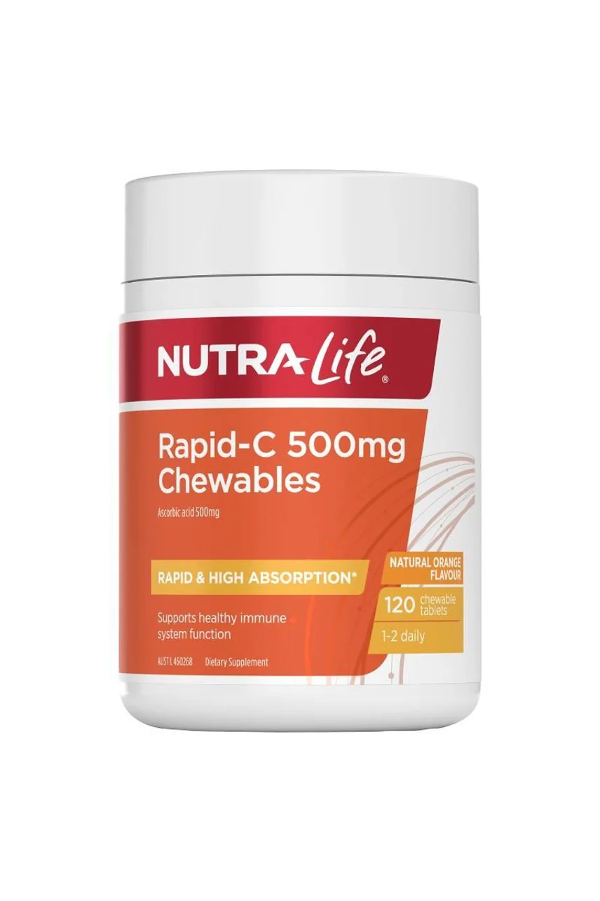 NutraLife Rapid-C 500mg 120 Chewable Tablets