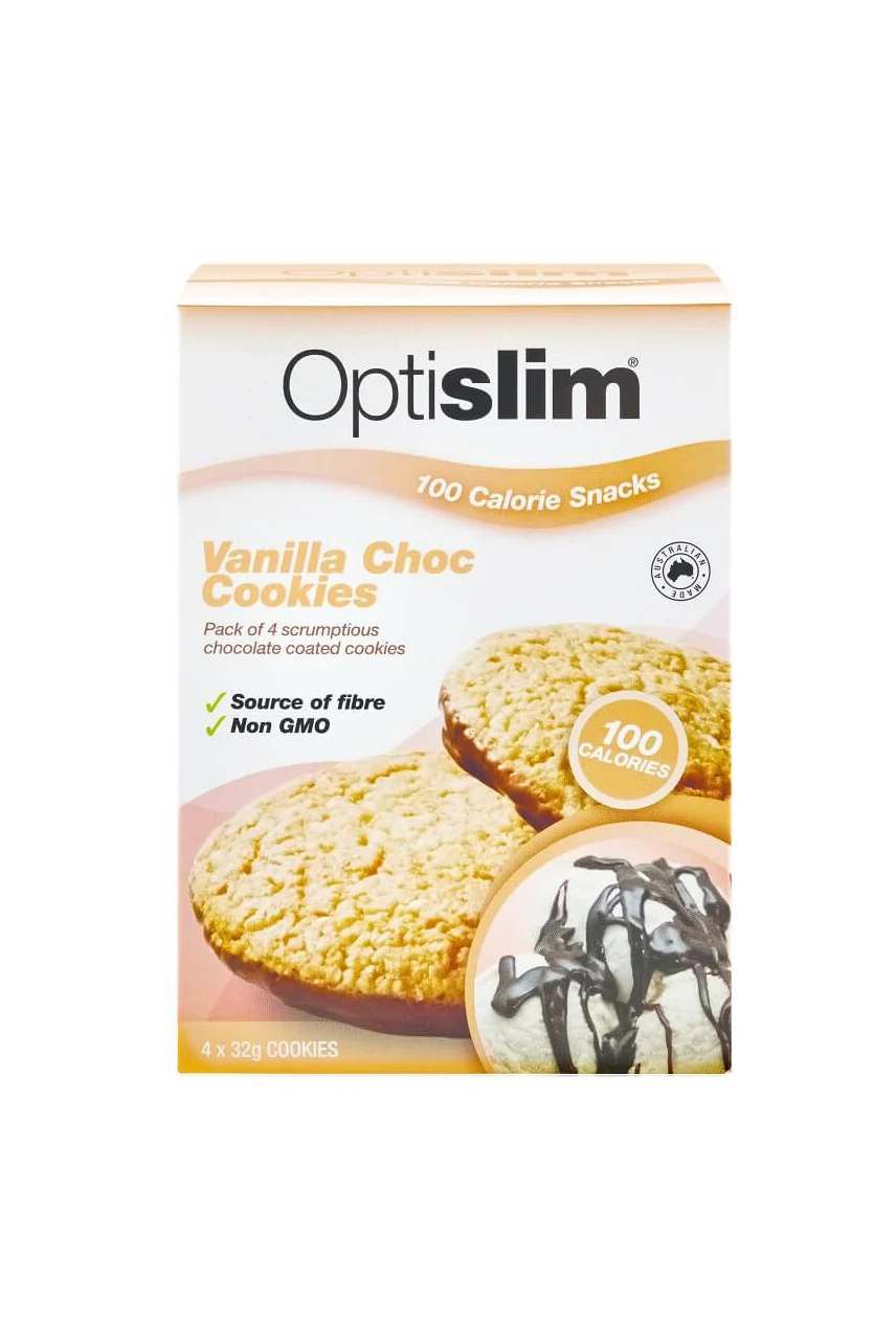 Optislim 100 Calorie Snack Cookie Vanilla Chocolate 32g x 4