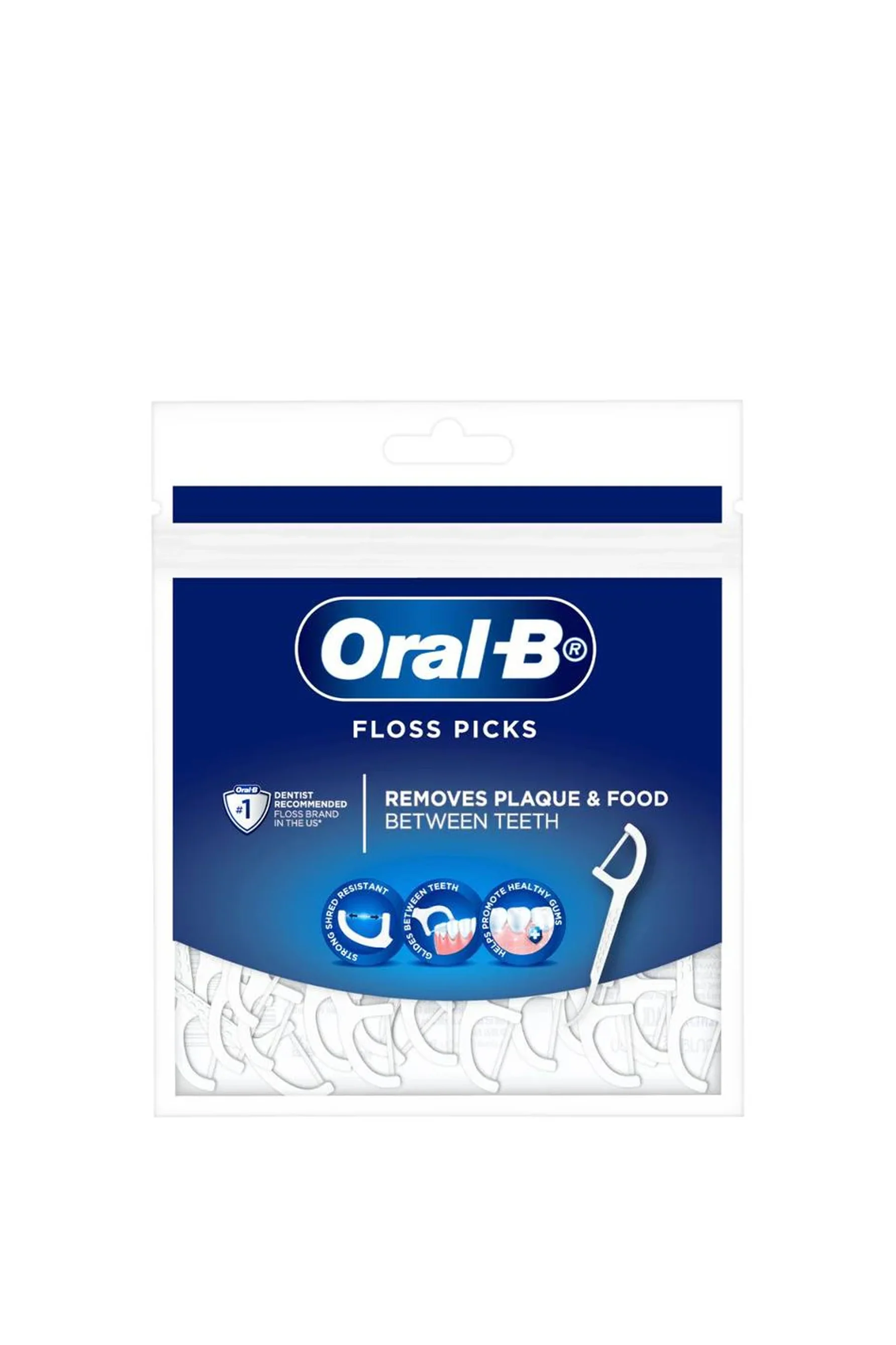 ORAL B Floss Picks White 75pk