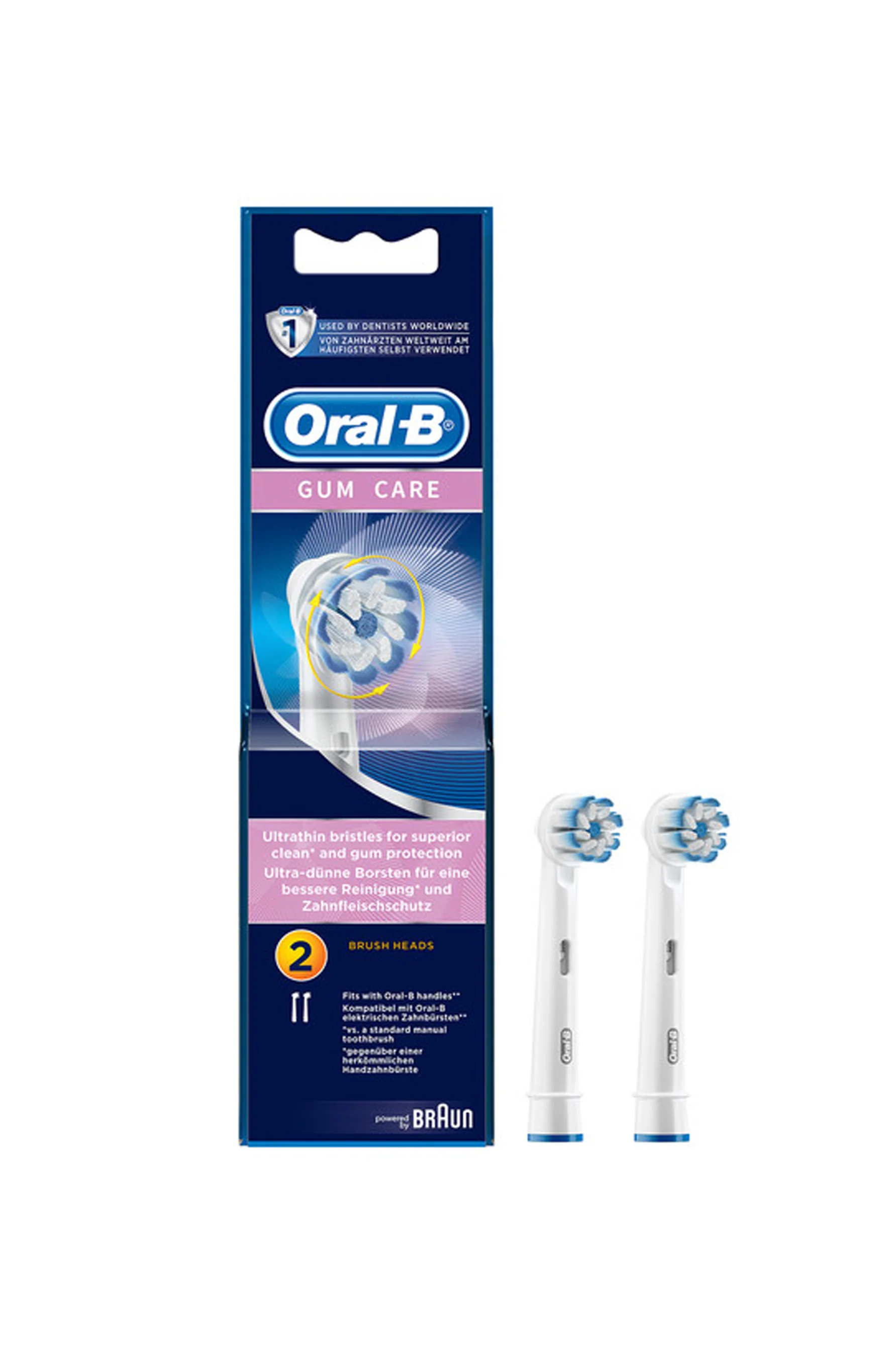 ORAL B Gum Care Toothbrush Refills 2-Pack