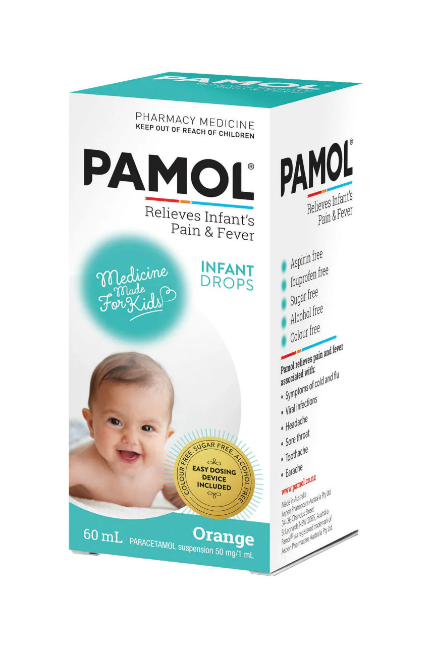 PAMOL Infant Drops Colour Free 60ml