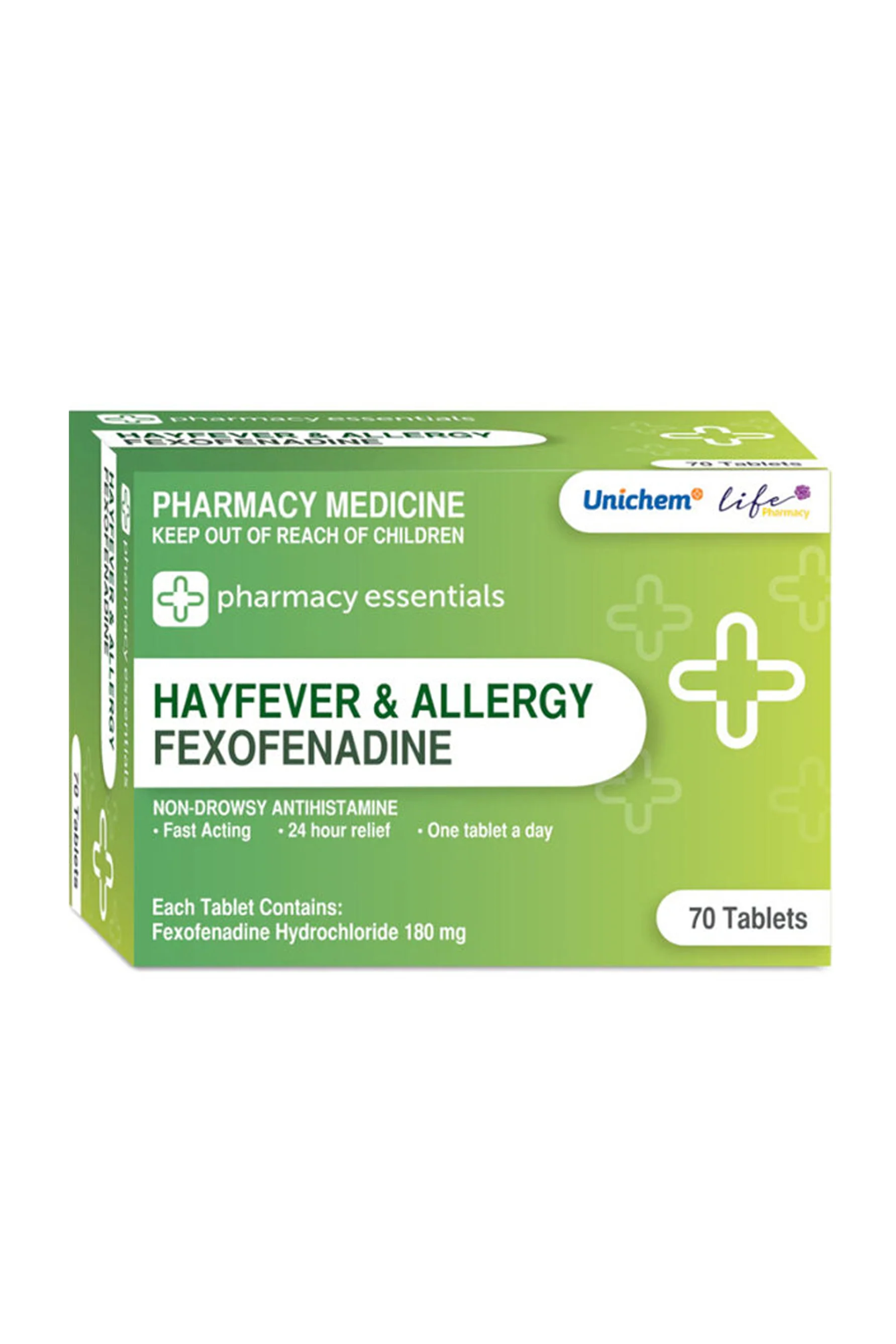 PE Fexofenadine 180mg Tablets 70 Pack