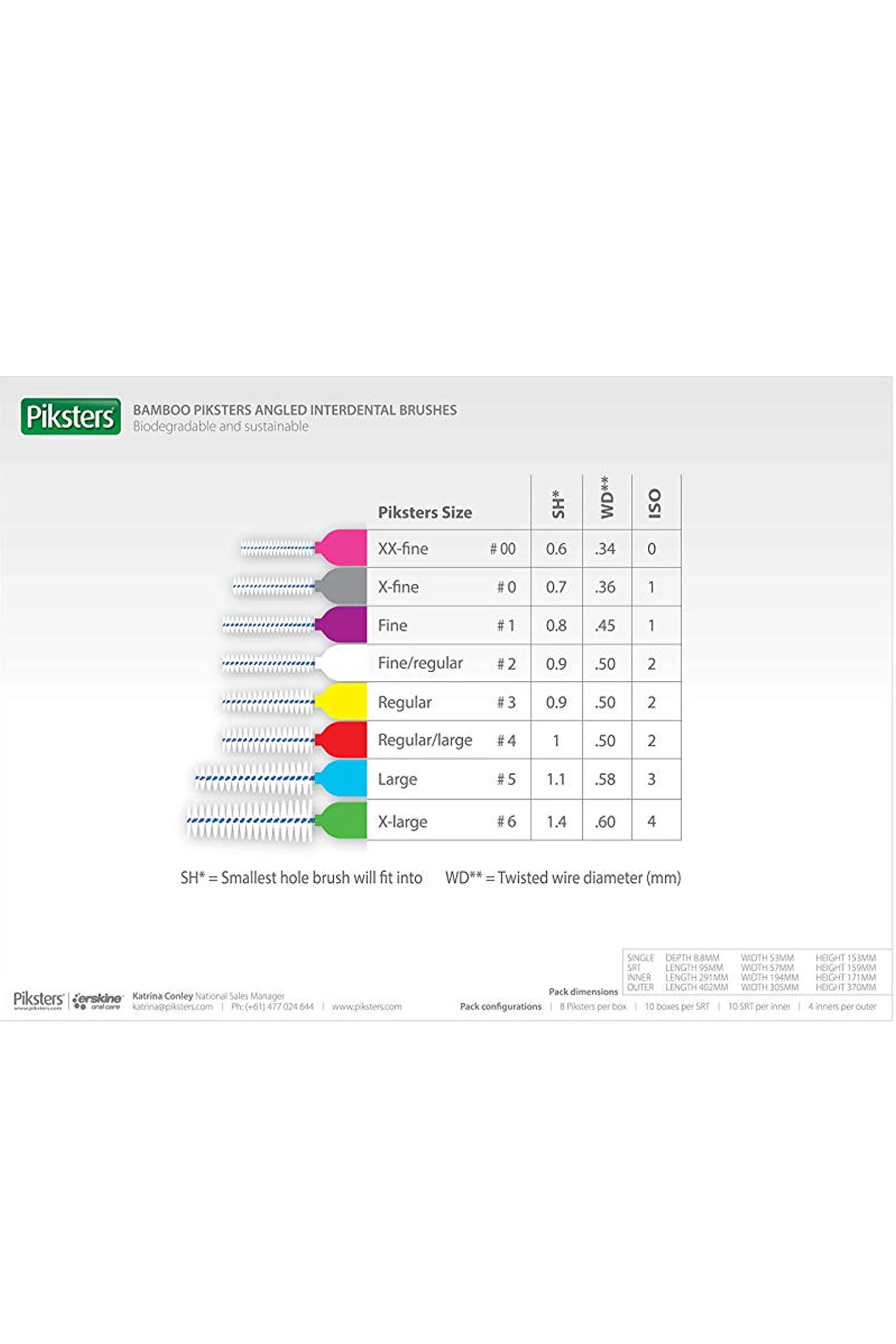 PIKSTERS Bamboo White size 2 - 8 Pack - Image 2