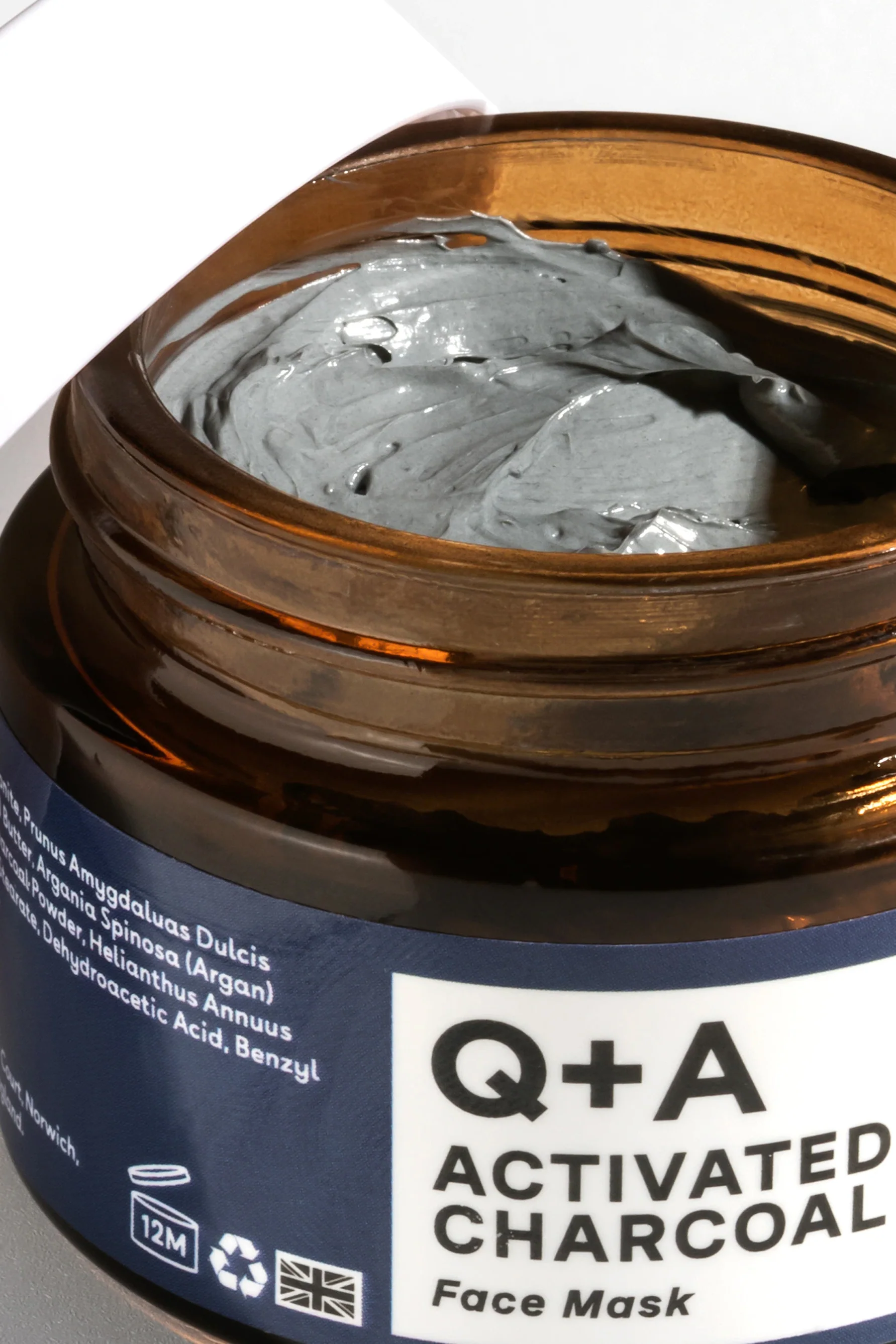 Q+A Active Charcoal Face Mask 50g - Image 2