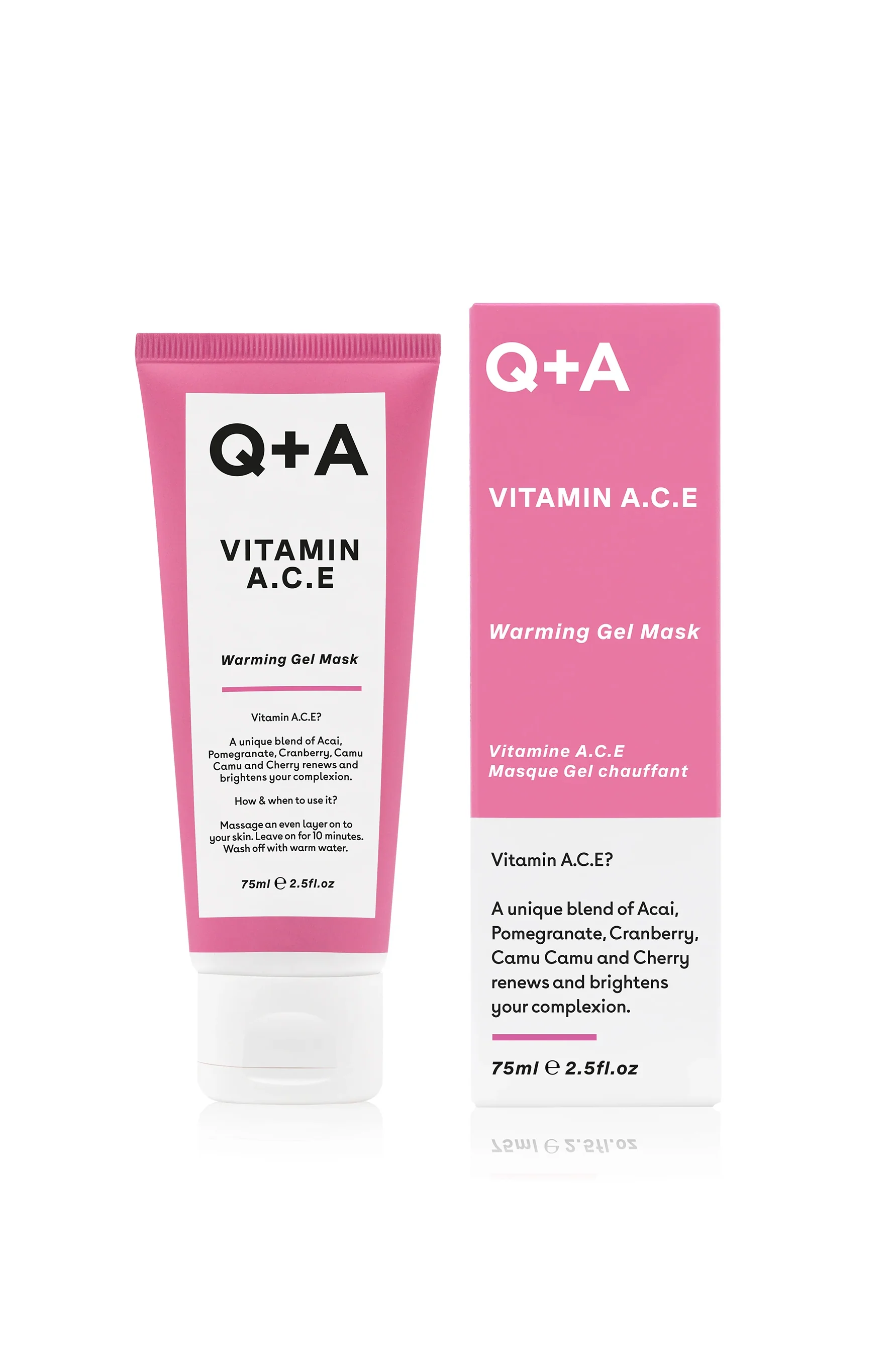 Q+A Vitamin A.C.E. Warming Gel Mask 75ml