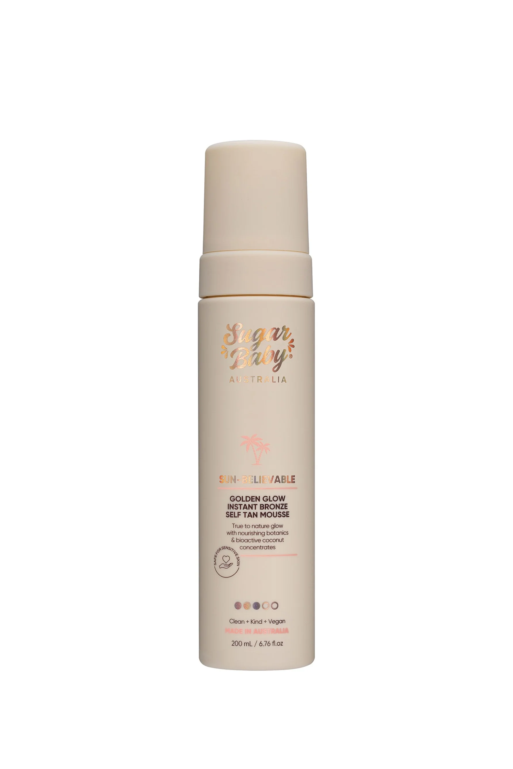 SUGAR BABY Sun-Believable Golden Glow Instant Bronze Tan Mousse 200ml
