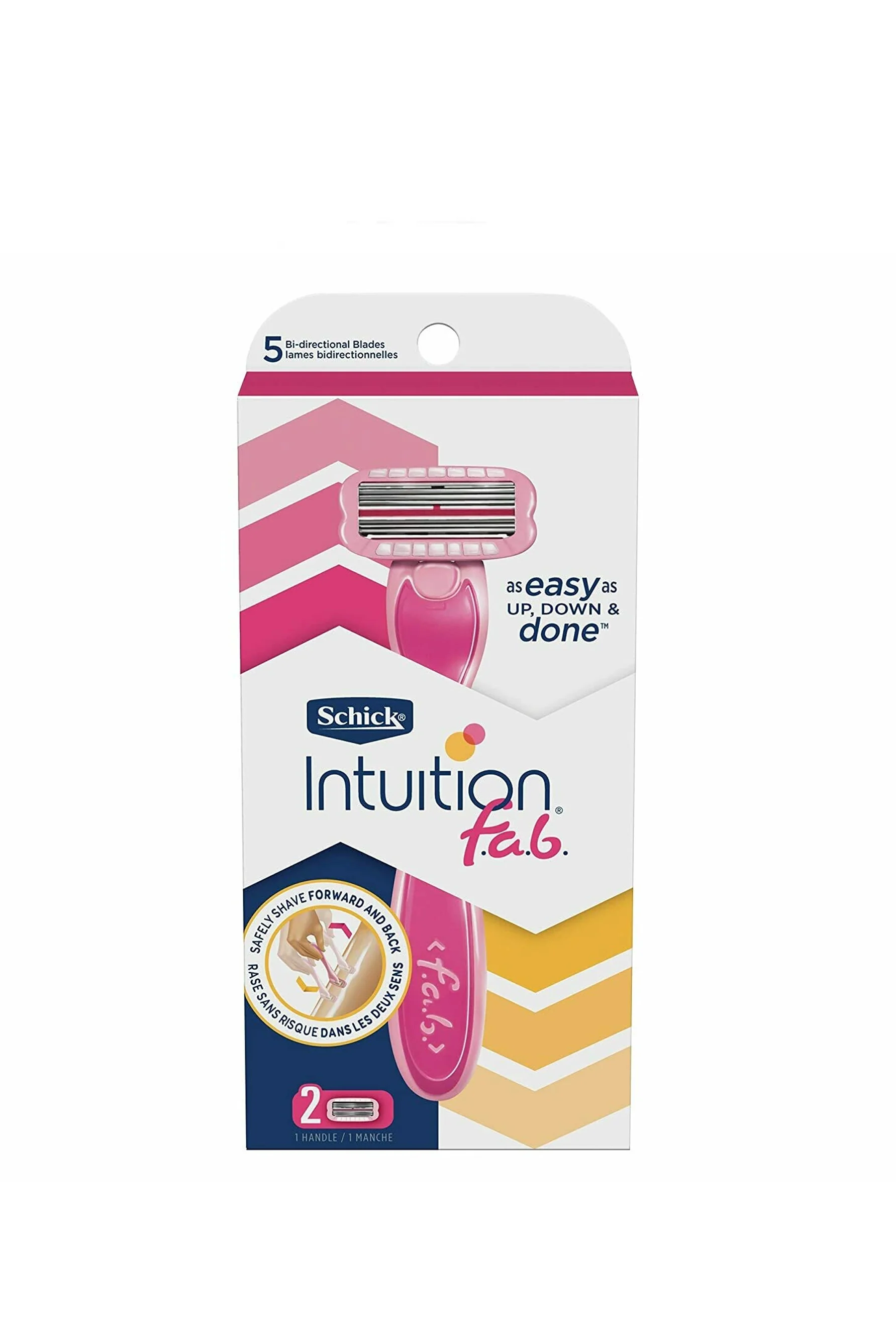 SCHICK Intuition F.A.B Razor 1 Handle and 2 Blade Refills