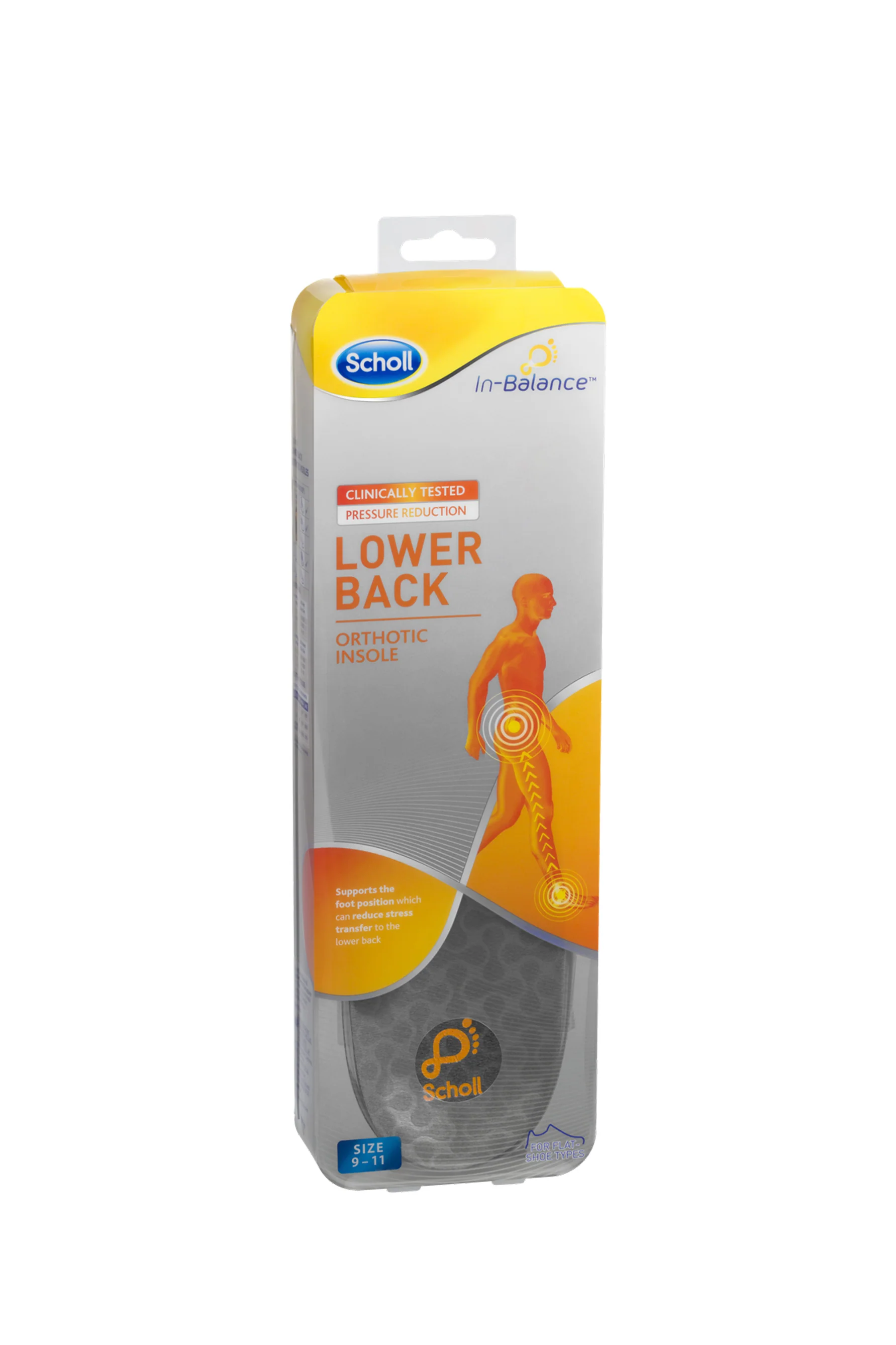 SCHOLL In-balance Lower Back Orthotic Insole Large