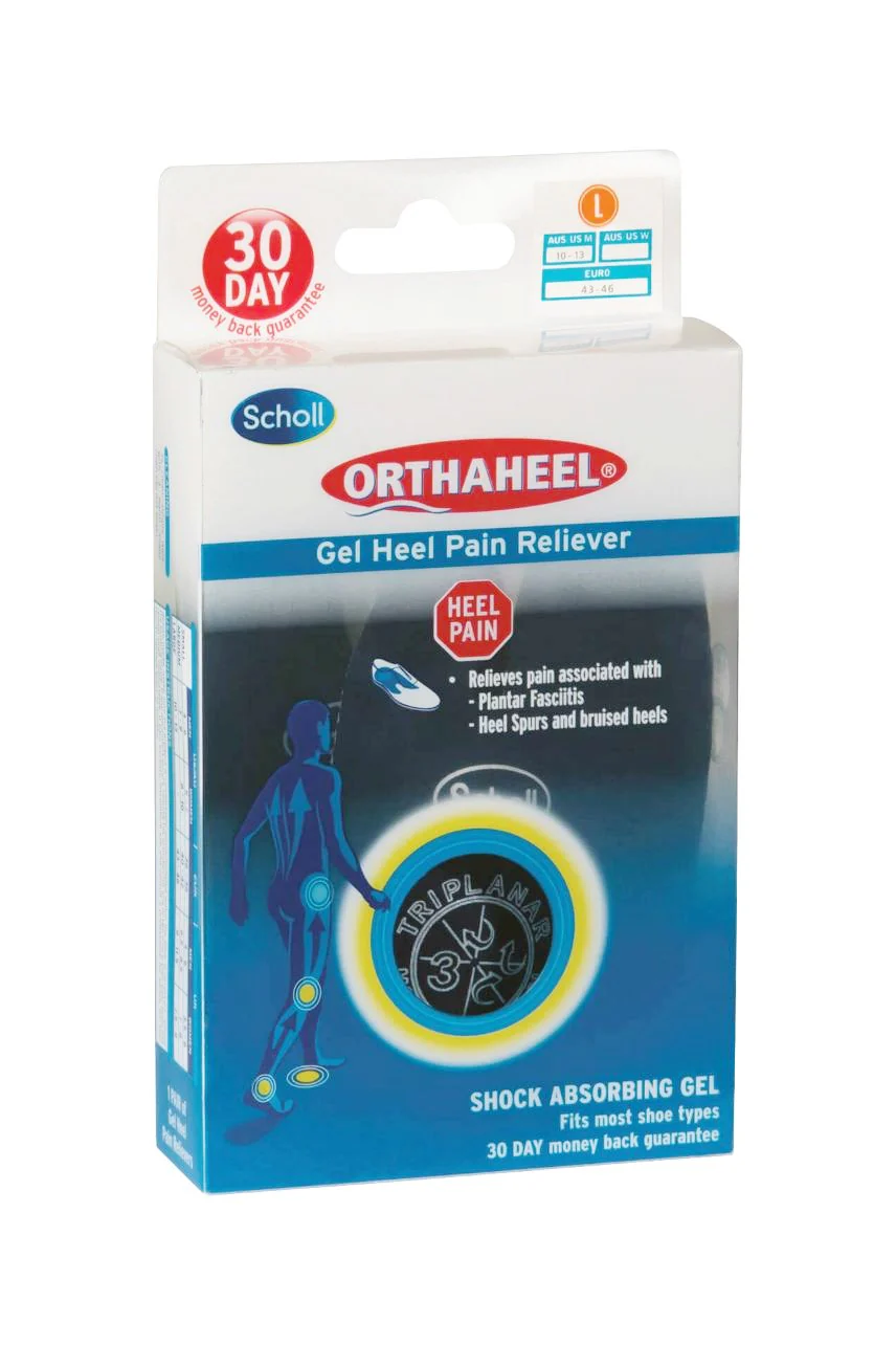 SCHOLL Orthaheel Gel Heel Pain Reliever L