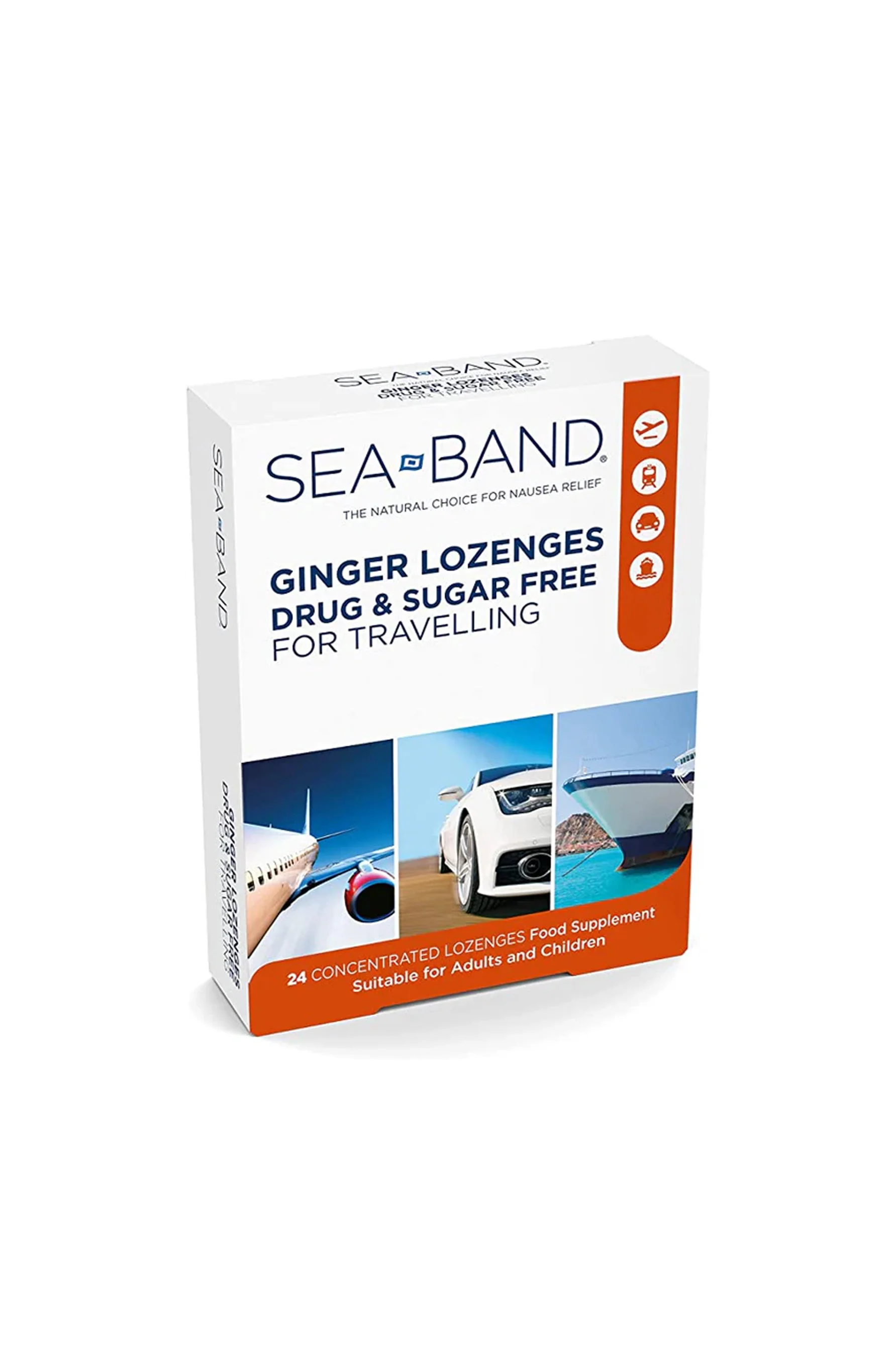 SEA BAND Travel Ginger Lozenge 24