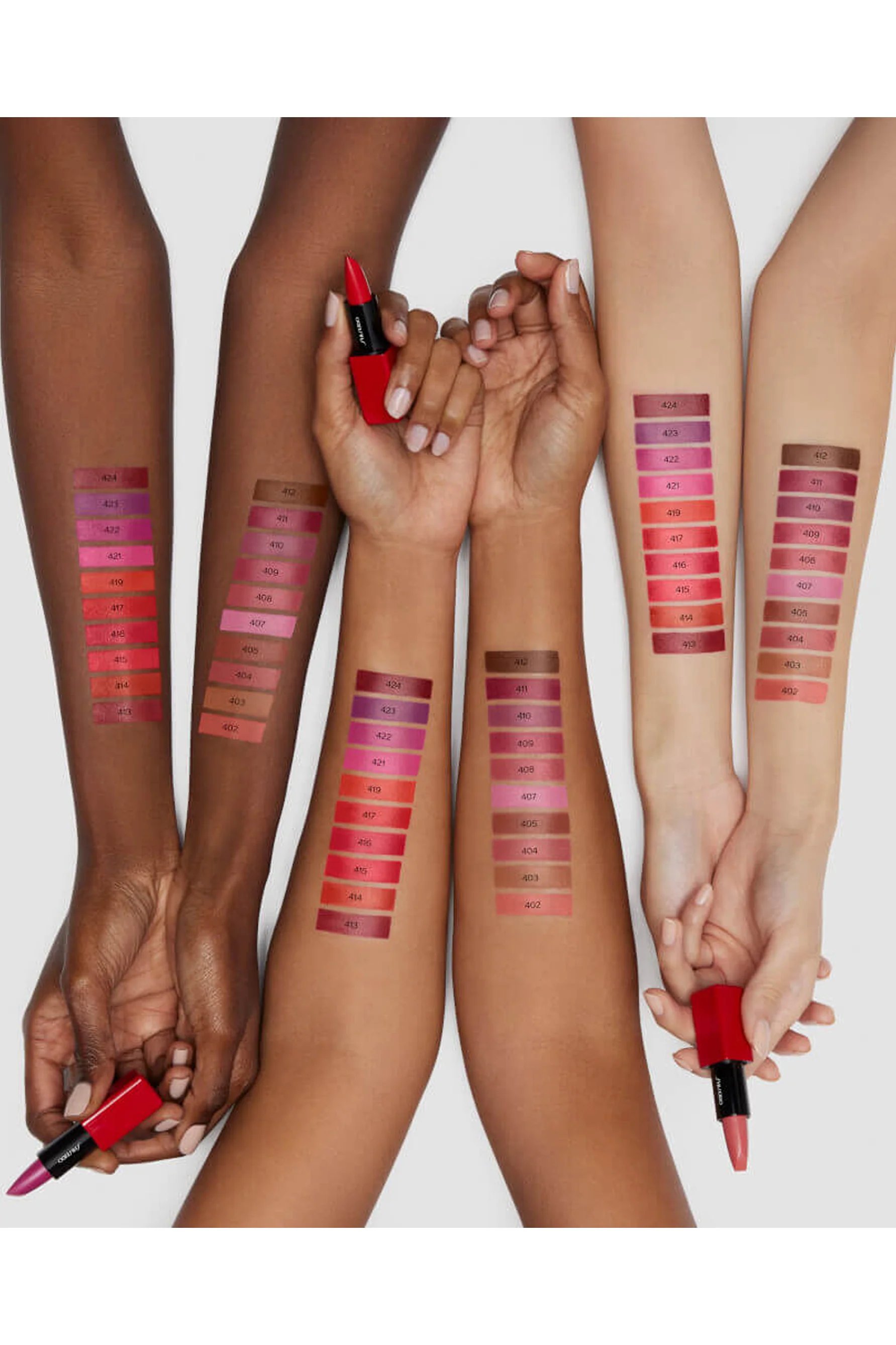 SHISEIDO TechnoSatin Gel Lipstick 403 Augmented Nude - Image 3