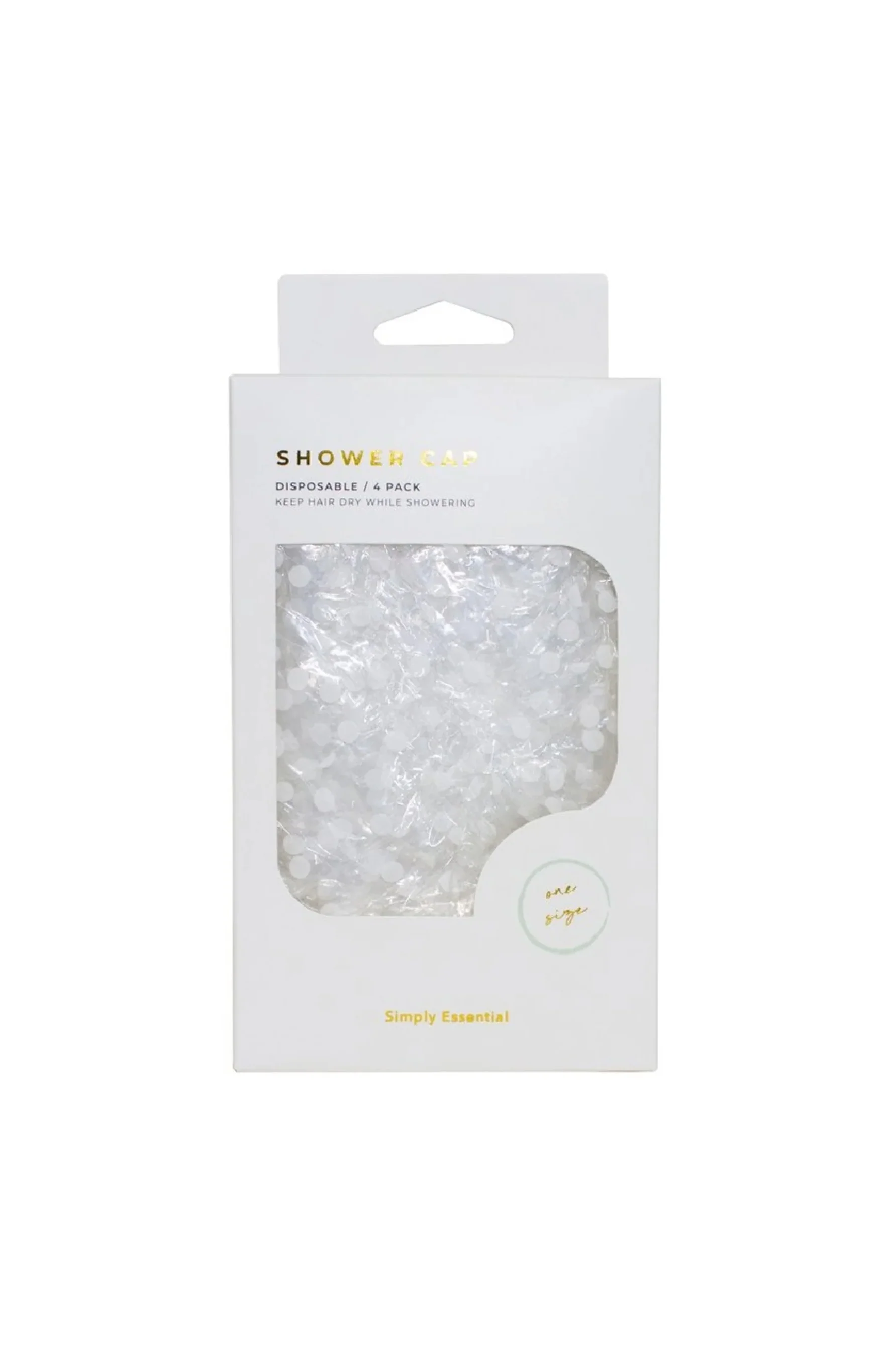 SIMPLY ESSENTIALS 20-1310 Disposable Shower Cap 4 Pack