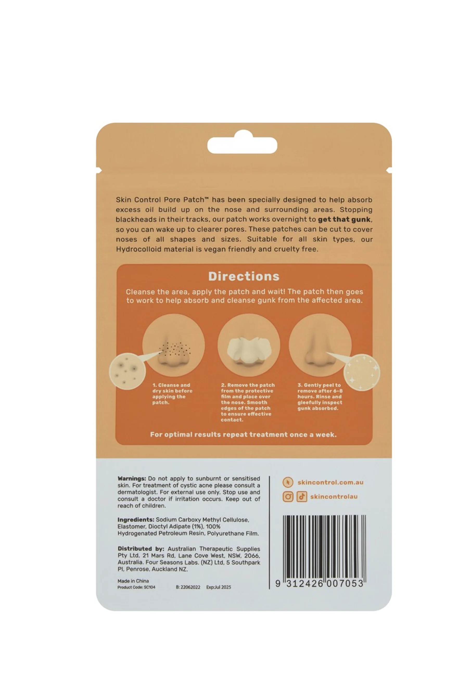 SKIN CONTROL Overnight Pore Patch Nose 6pk - Image 2