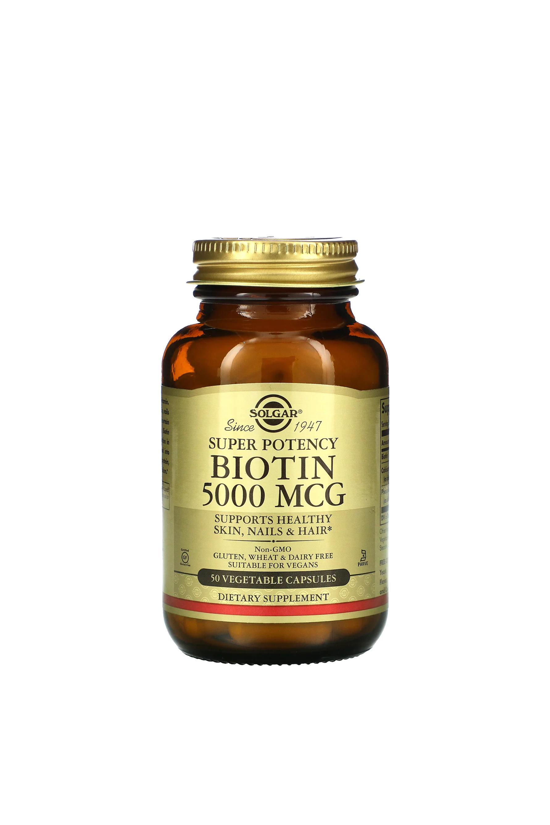 SOLGAR Biotin 5000mcg 50 Capsules