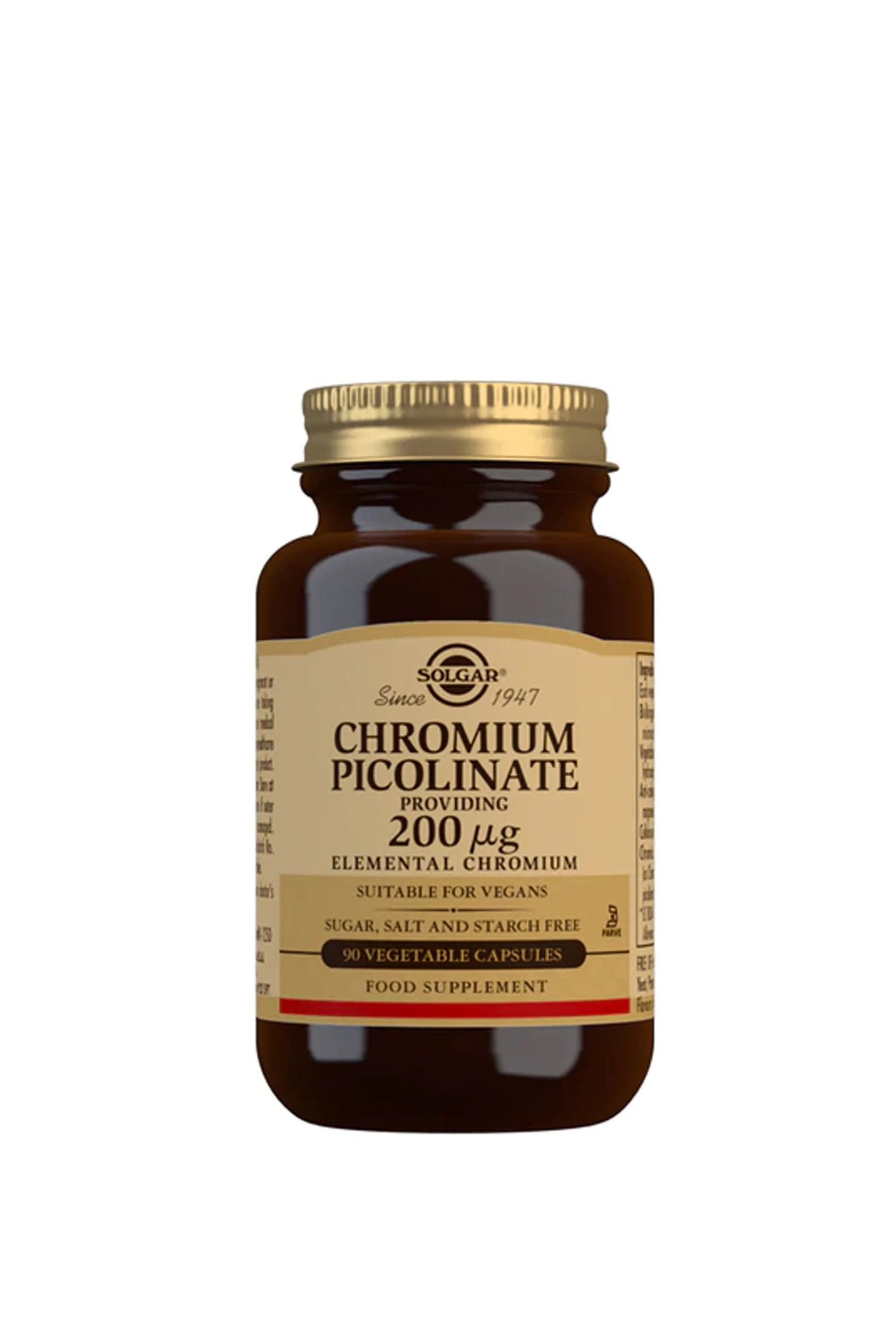 SOLGAR Chromium Picolinate 200mcg 90 Capsules