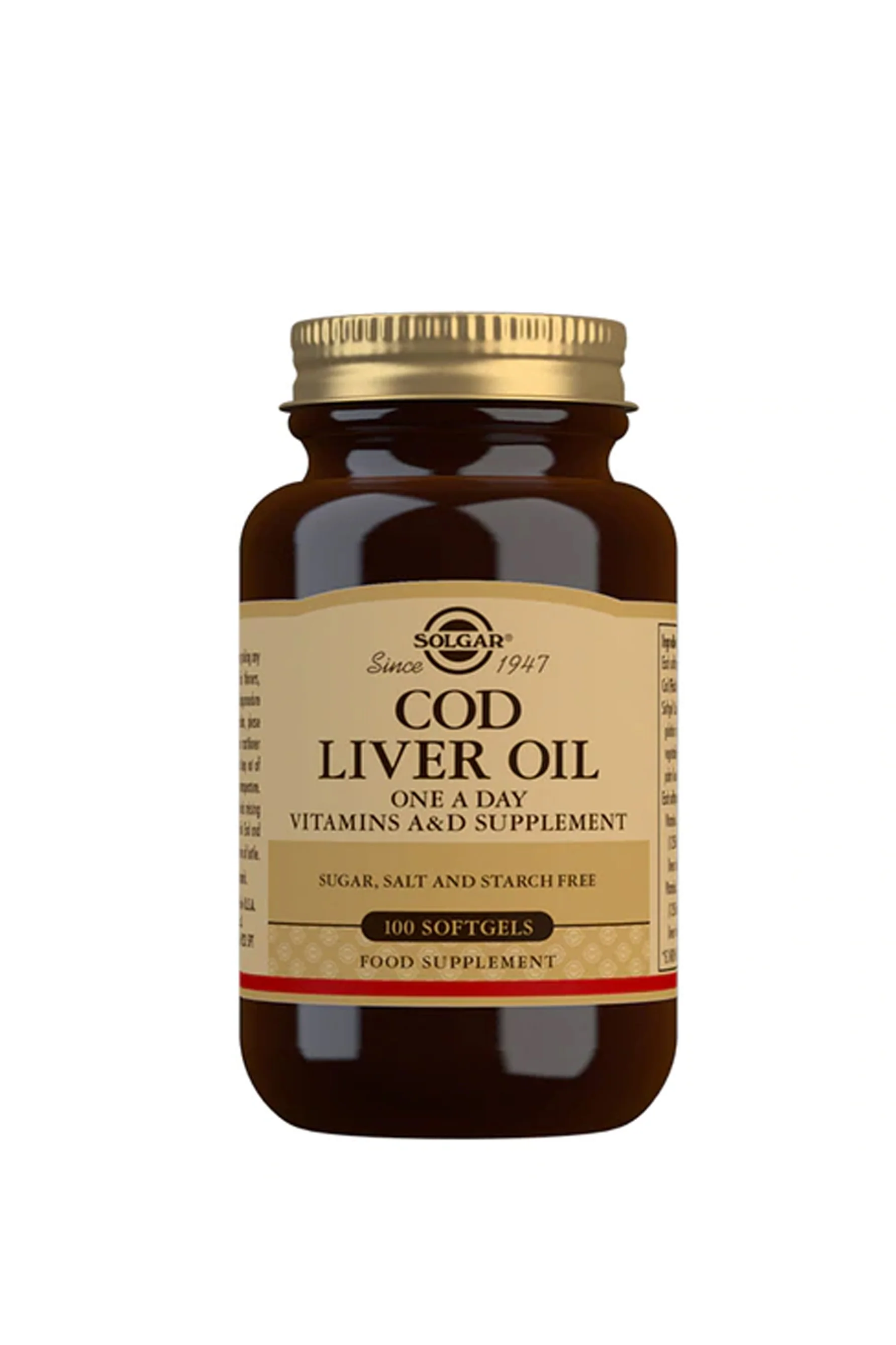 SOLGAR Cod Liver Oil 100 Softgels