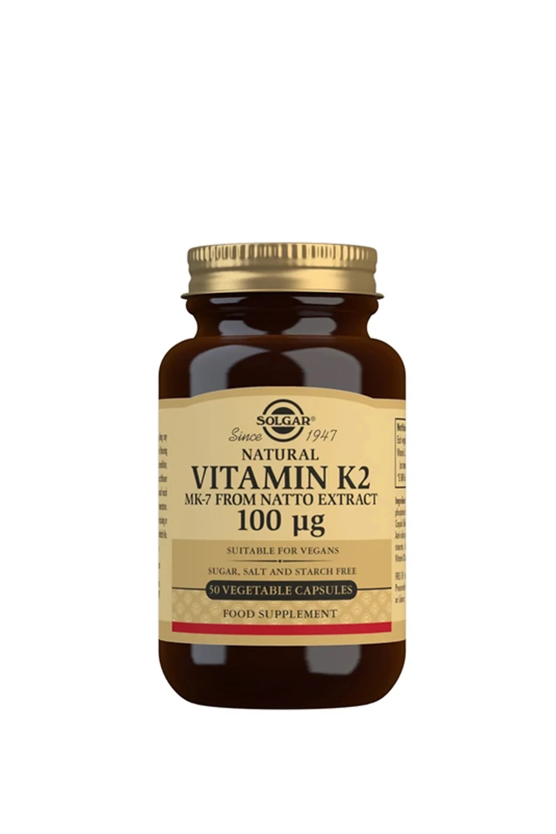 SOLGAR Vitamin K2 100mcg 50 Capsules