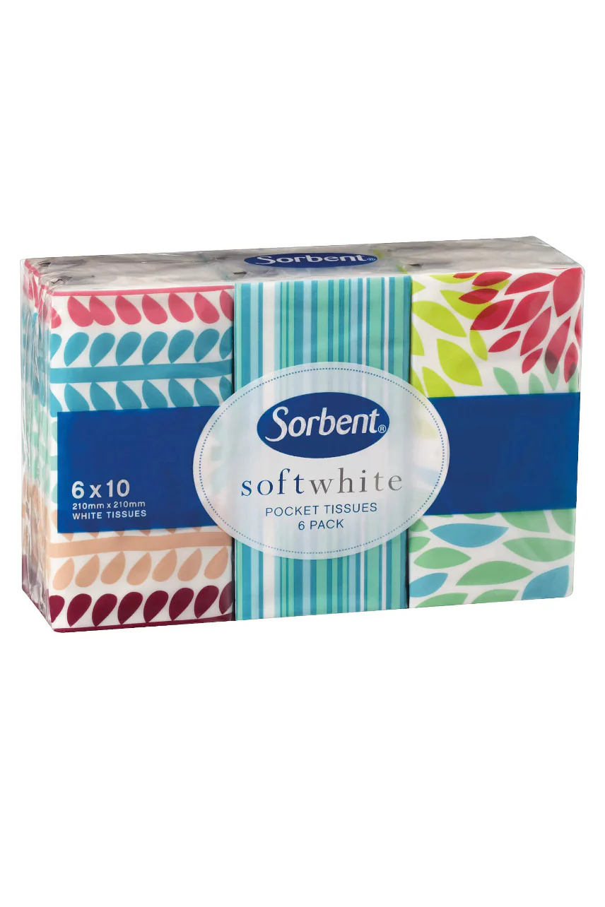 Sorbent Pocket Pack White 6 pks