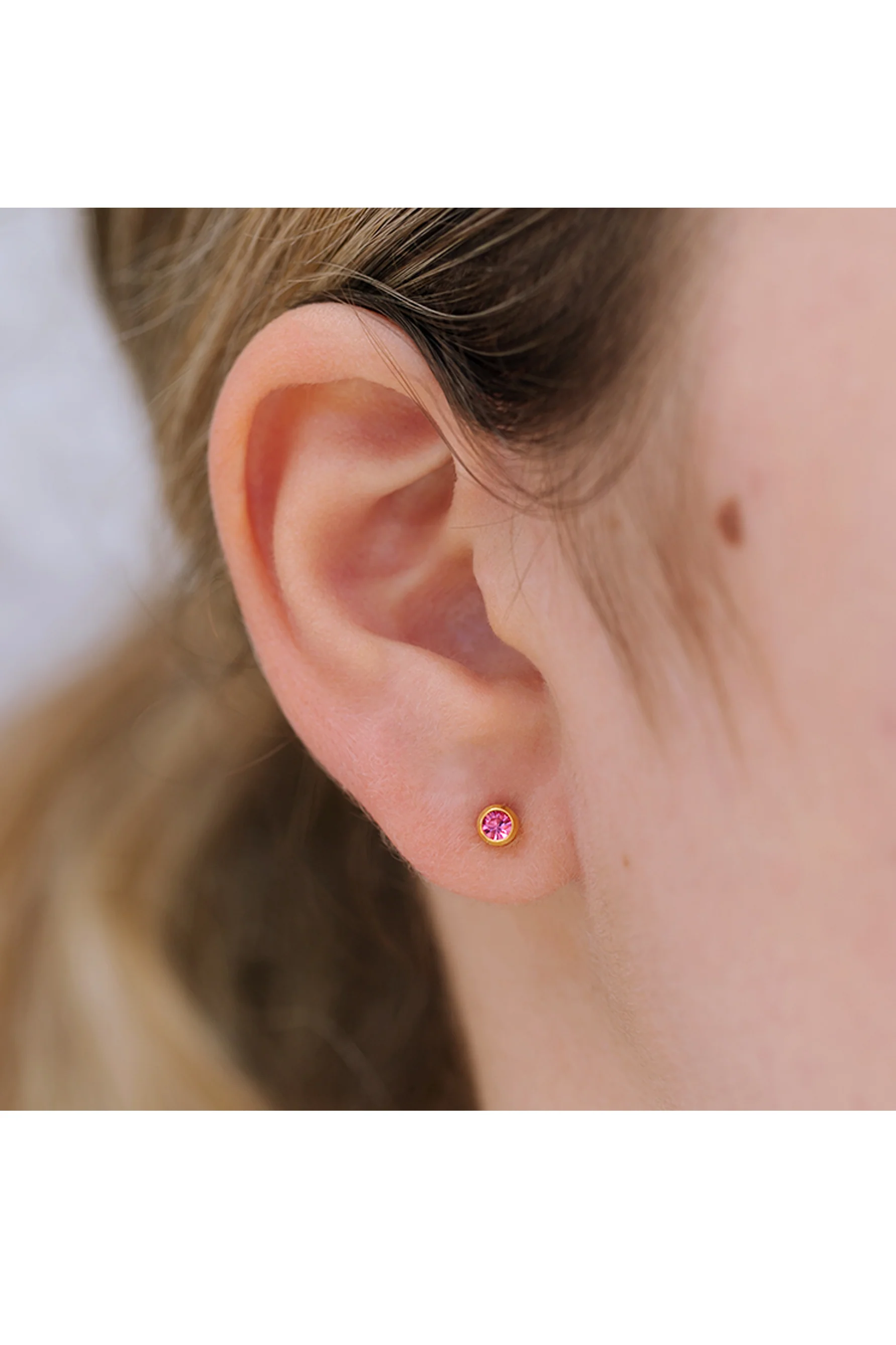 STUDEX HL210Y Birthstone October Gold Studs - Image 2