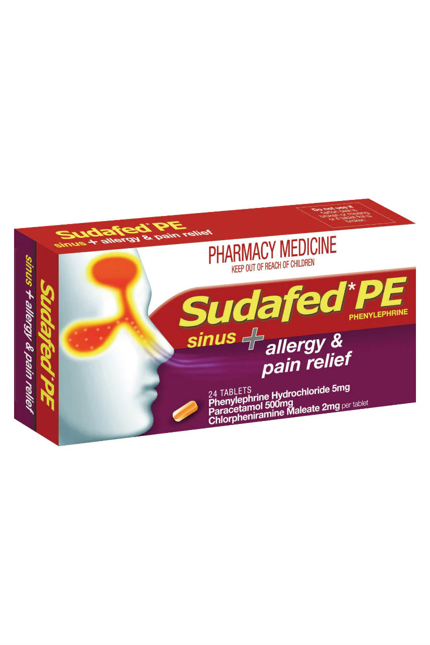 SUDAFED PE Sinus Allergy & Pain 24 Tabs