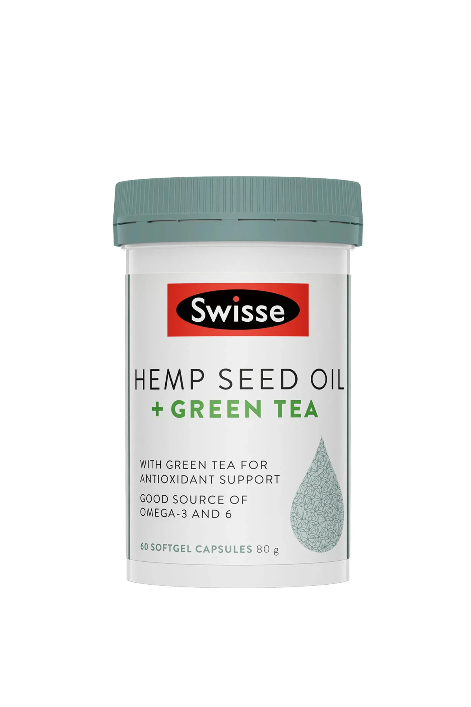 SWISSE Hemp Seed Oil +Green Tea 60 Caps