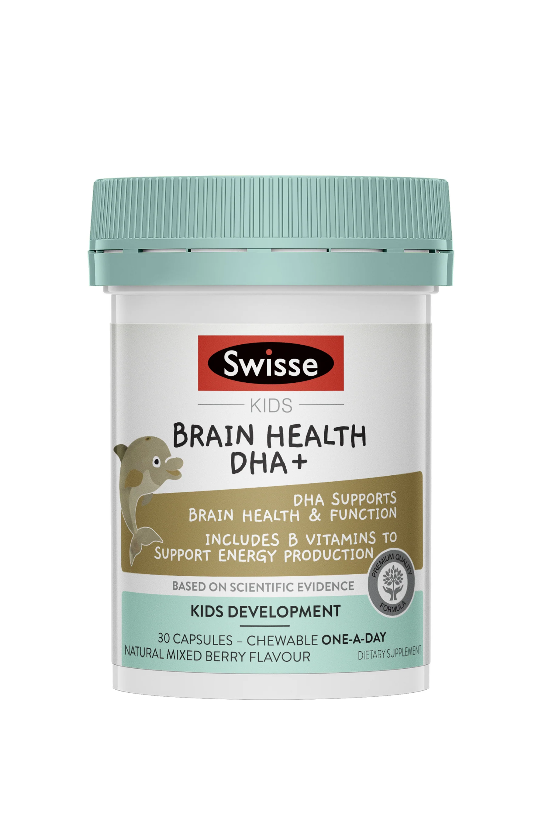 SWISSE Kids Brain Health DHA+ 30c Capsules