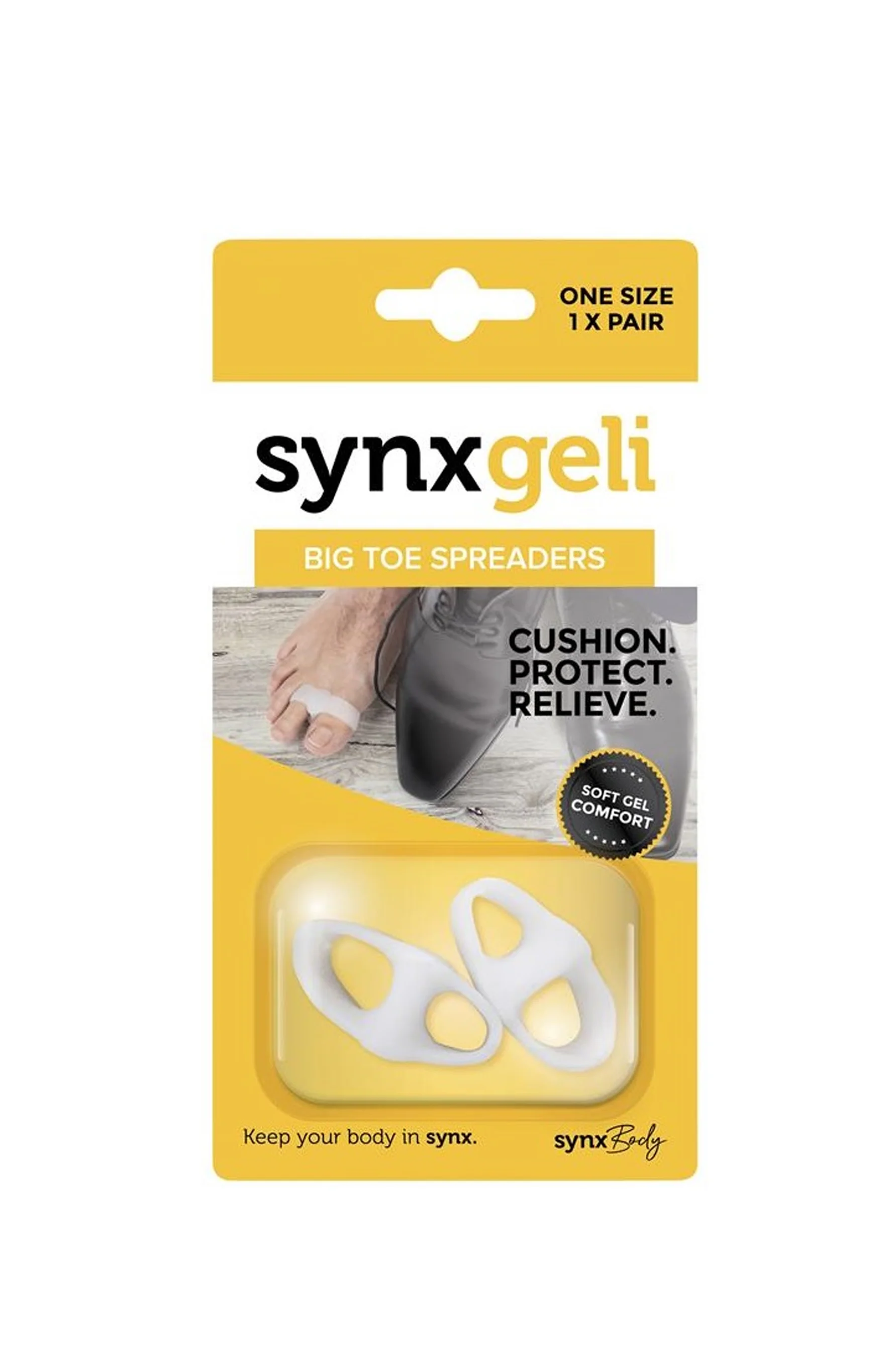 SYNXGELI Toe Spreaders Big Toe 1 Pair