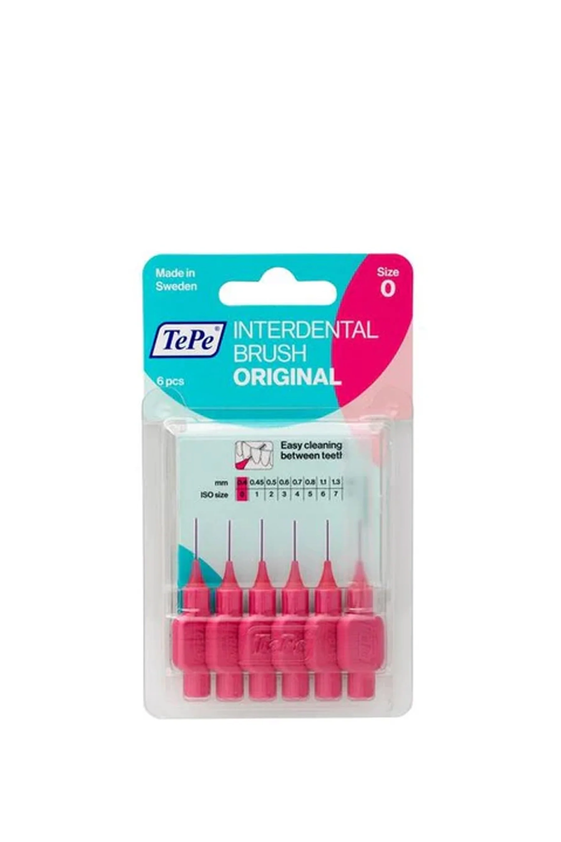 TePe Interdental Brush Size 0 - 0.4mm Pink 6 Pack