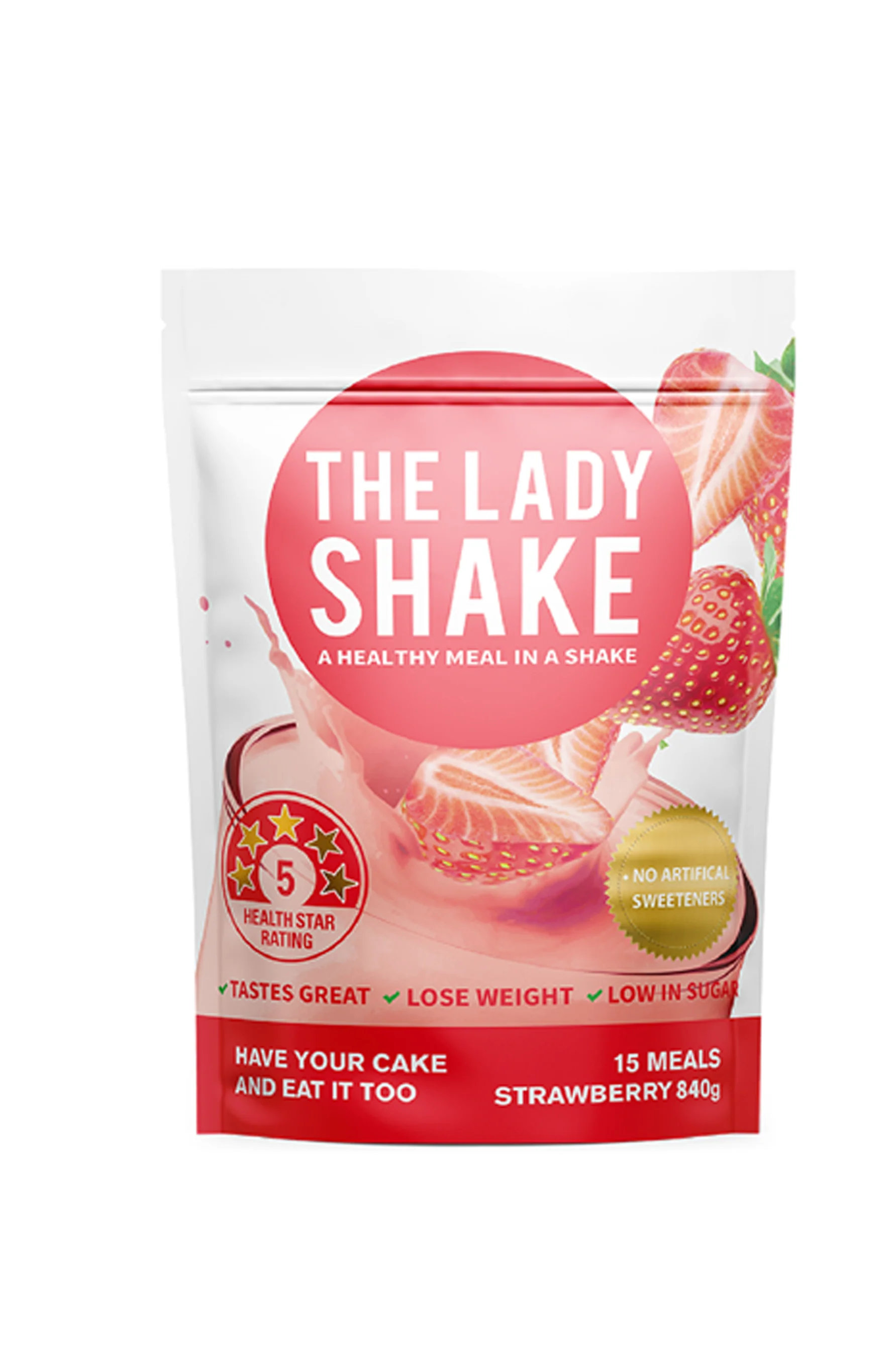 THE LADY SHAKE Strawberry 840g