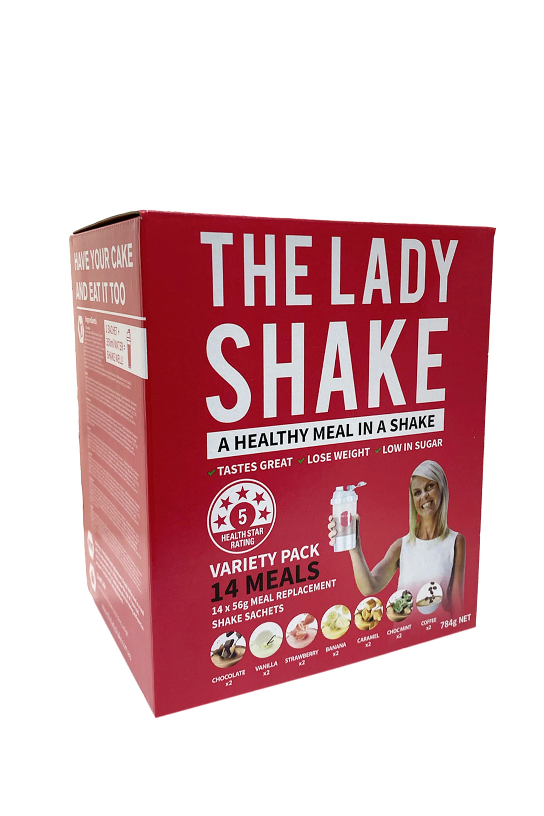 THE LADY SHAKE Variety Pack Sachet 14 Pack