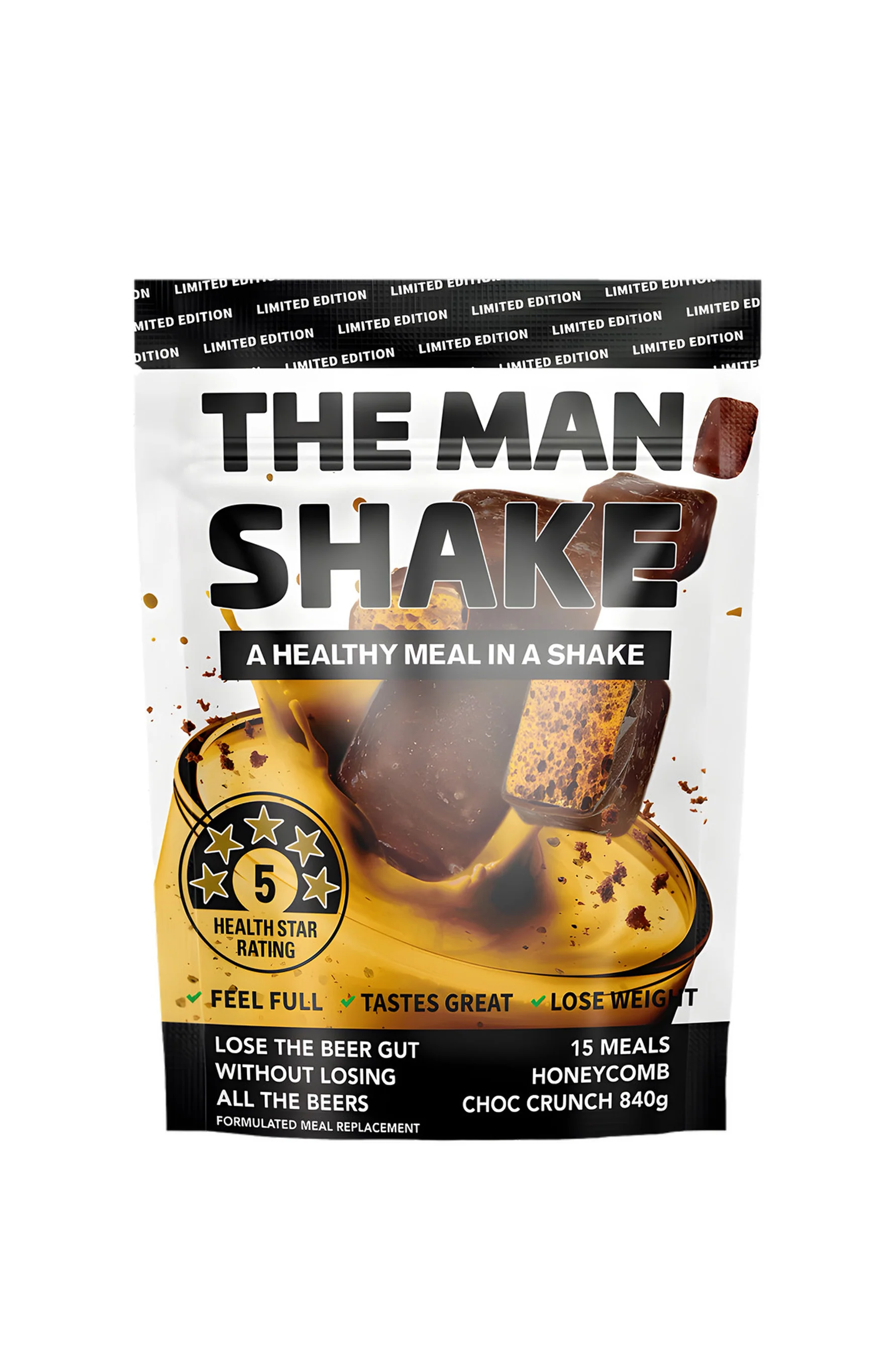 THE MAN SHAKE Chocolate Honeycomb Crunch 840g
