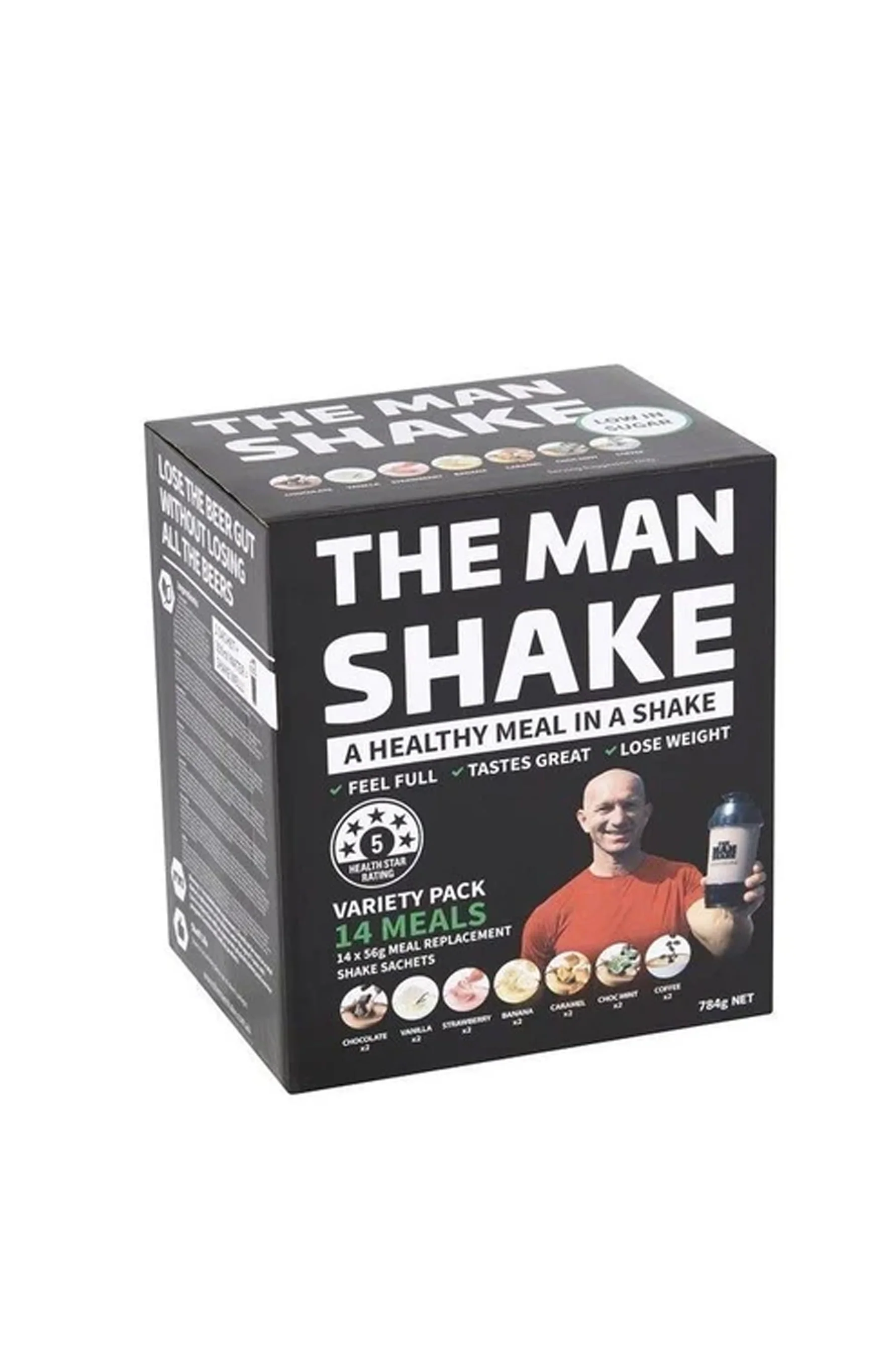 THE MAN SHAKE Variety Pack Sachet 14 Pack