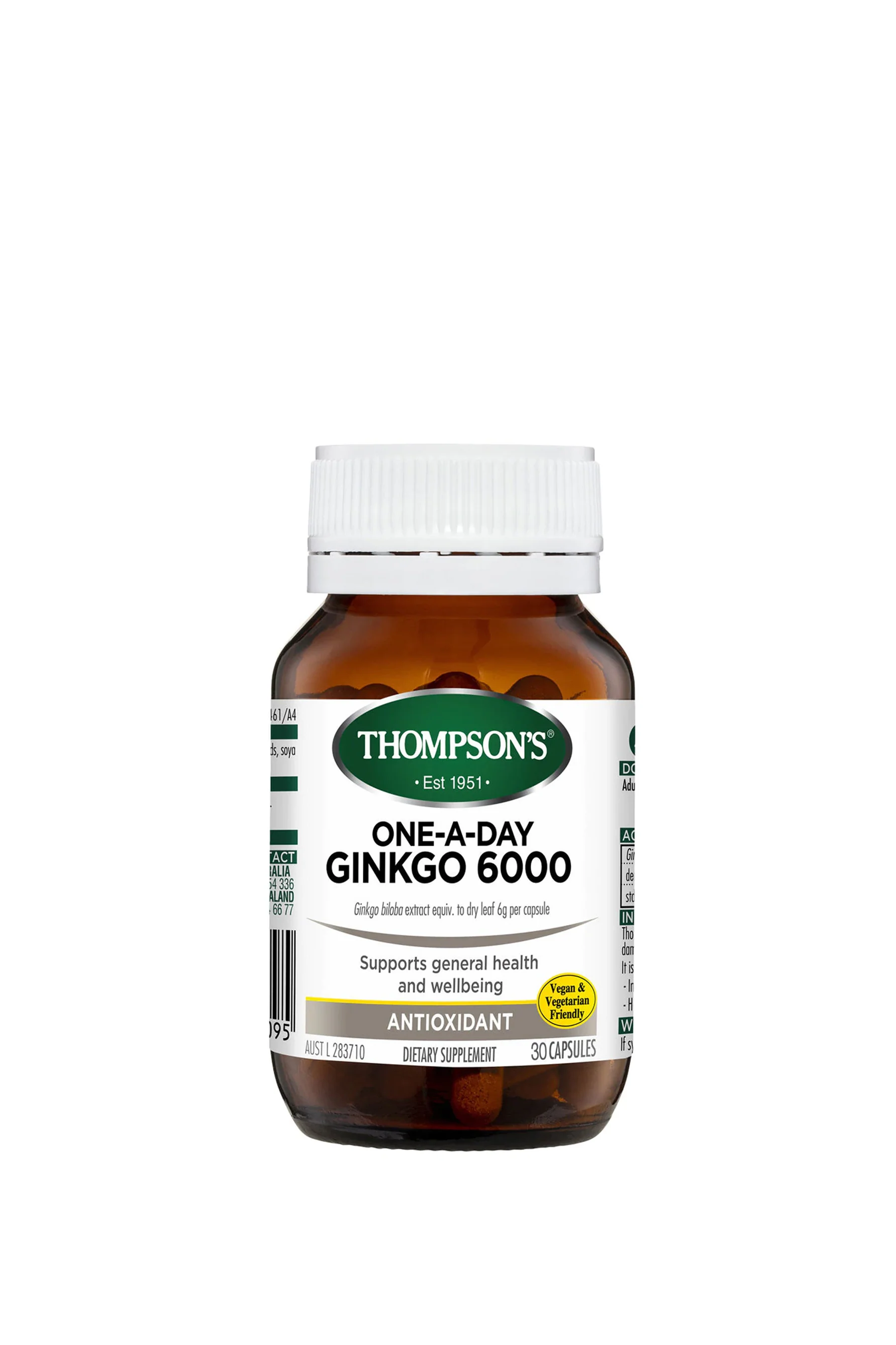 THOMPSONS Ginkgo 6000 OneADay 30 Capsules