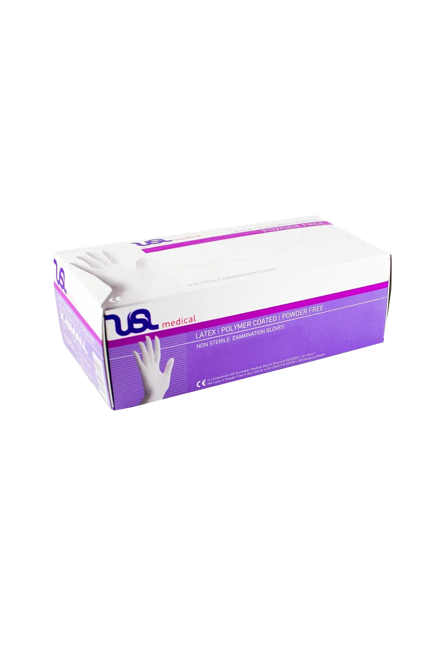 USL Exam Glove Latex Polymer Powder Free Medium 100
