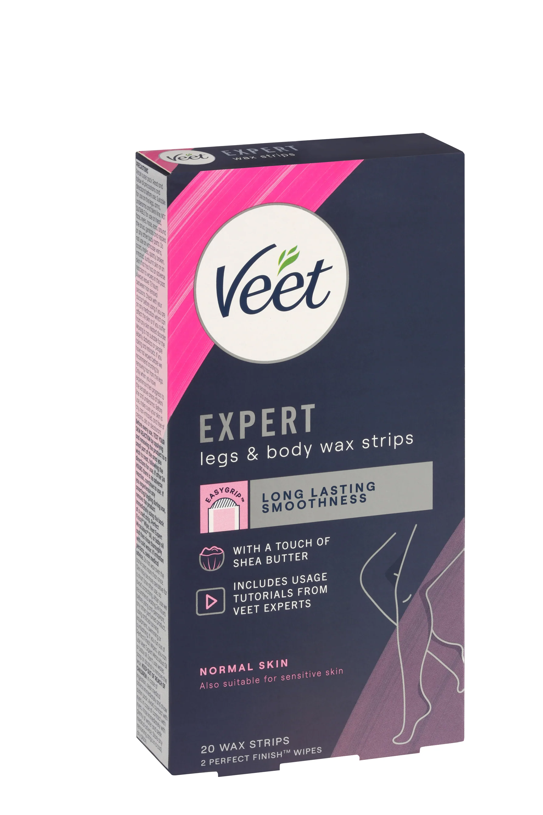 VEET Expert Cold Wax Strips Legs & Body Normal 20s