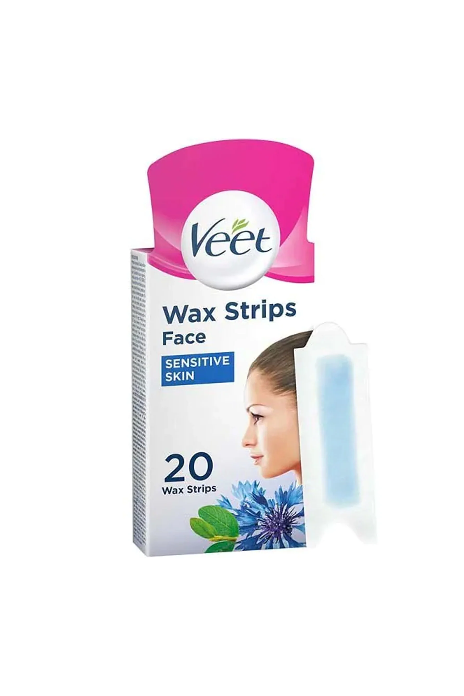 VEET Wax Strips Easy Gel Face Sensitive 20s