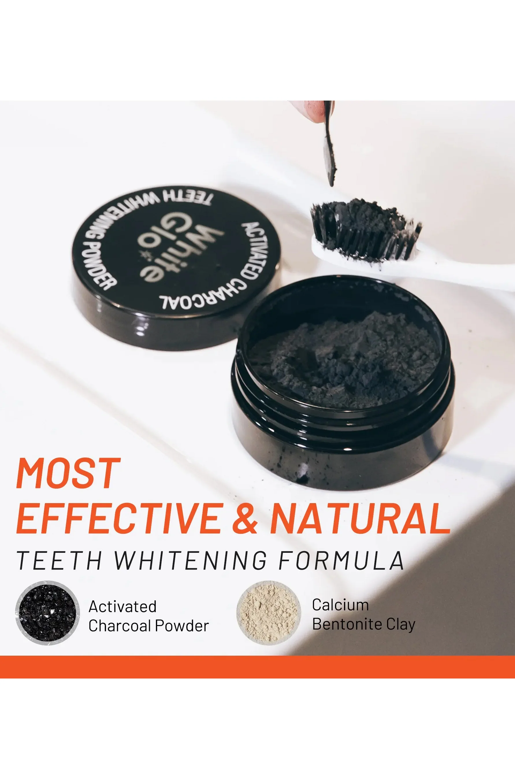 WHITE GLO Activated Charcoal Teeth Polishing Powder 30g - Image 2