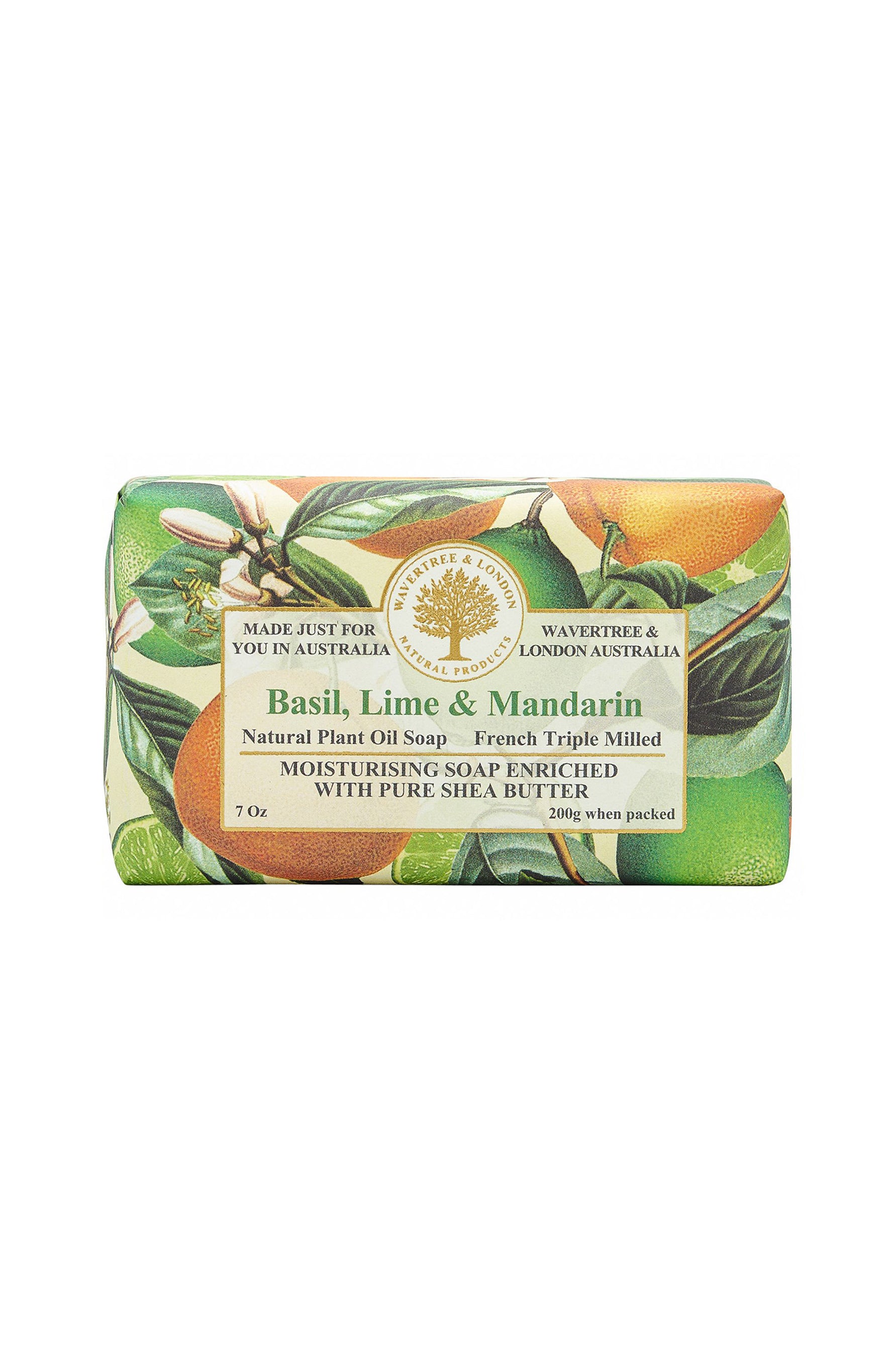 WAVERTREE & LONDON Soap Basil Lime & Mandarin 200g