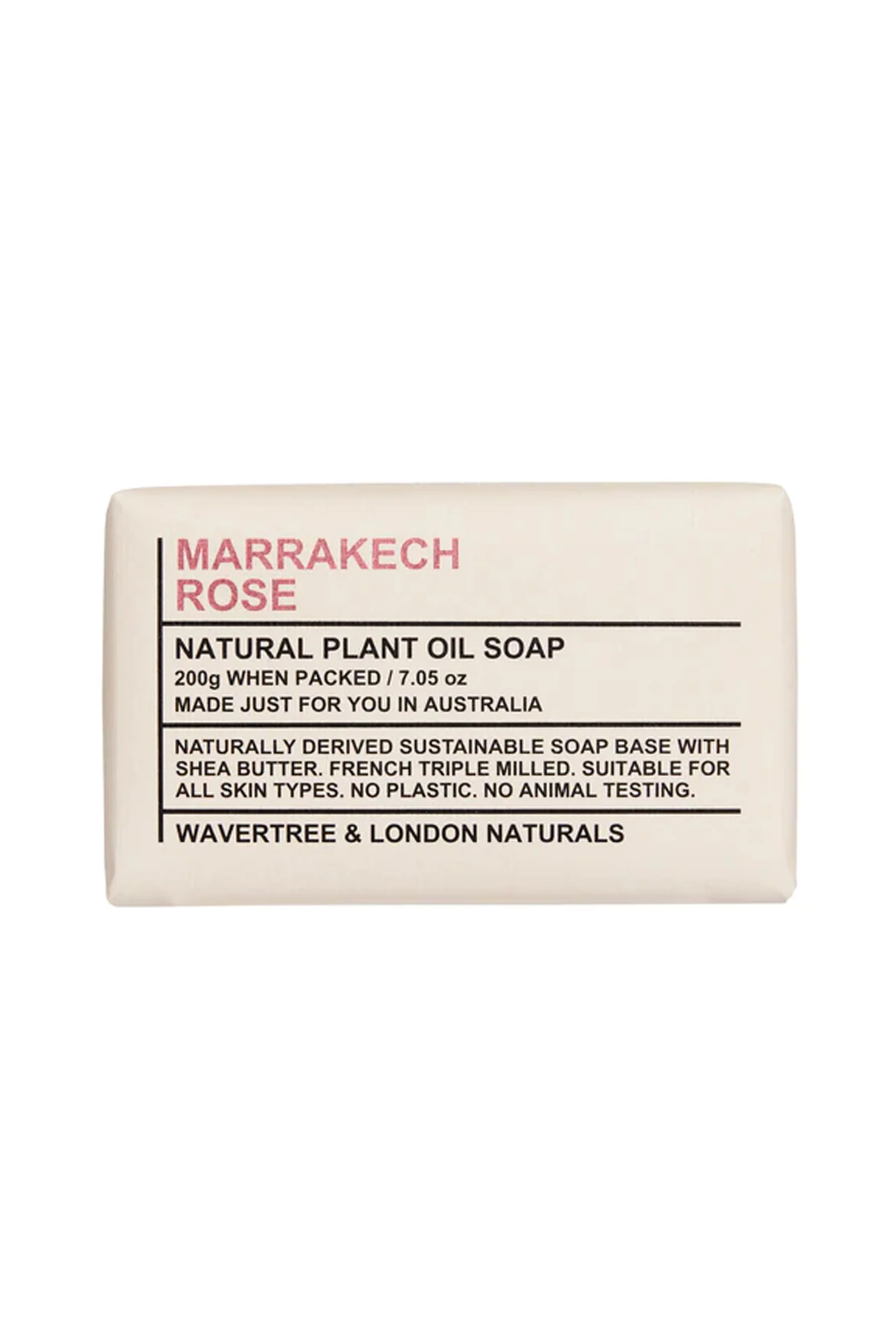 WAVERTREE & LONDON Soap Nat Marrakesh Rose 200g